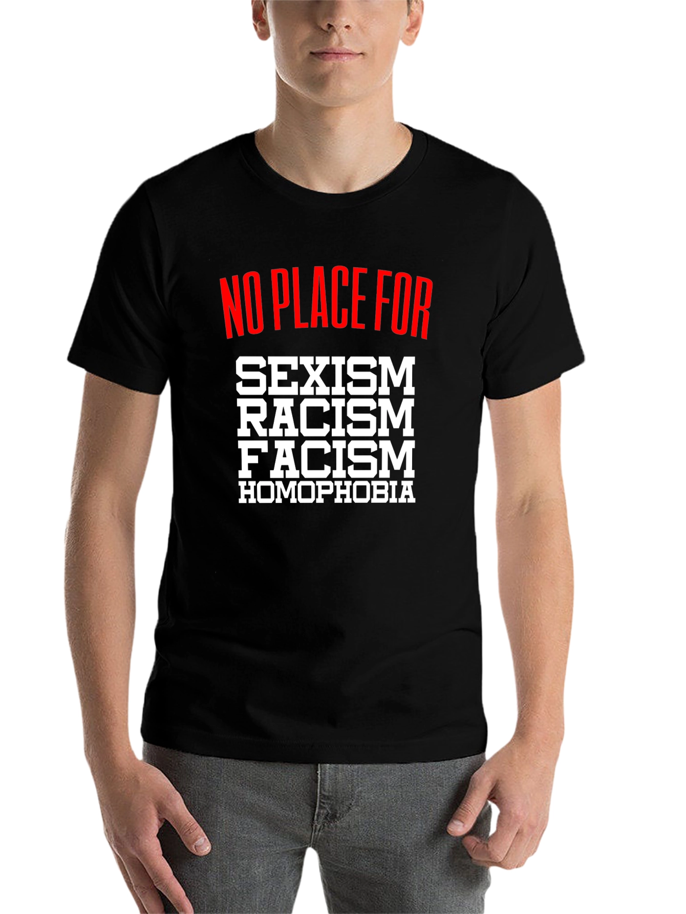 Black No Place For T-Shirt view 7