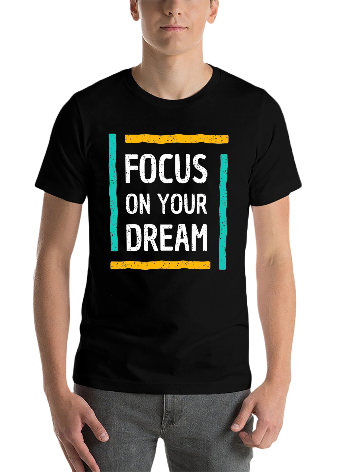 Black Focus On Your Dream T-Shirt view 7