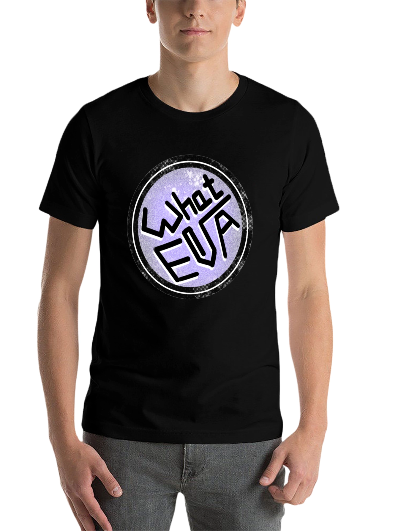 Black What FUA Funny Graphic Men's Black T-Shirt view 7