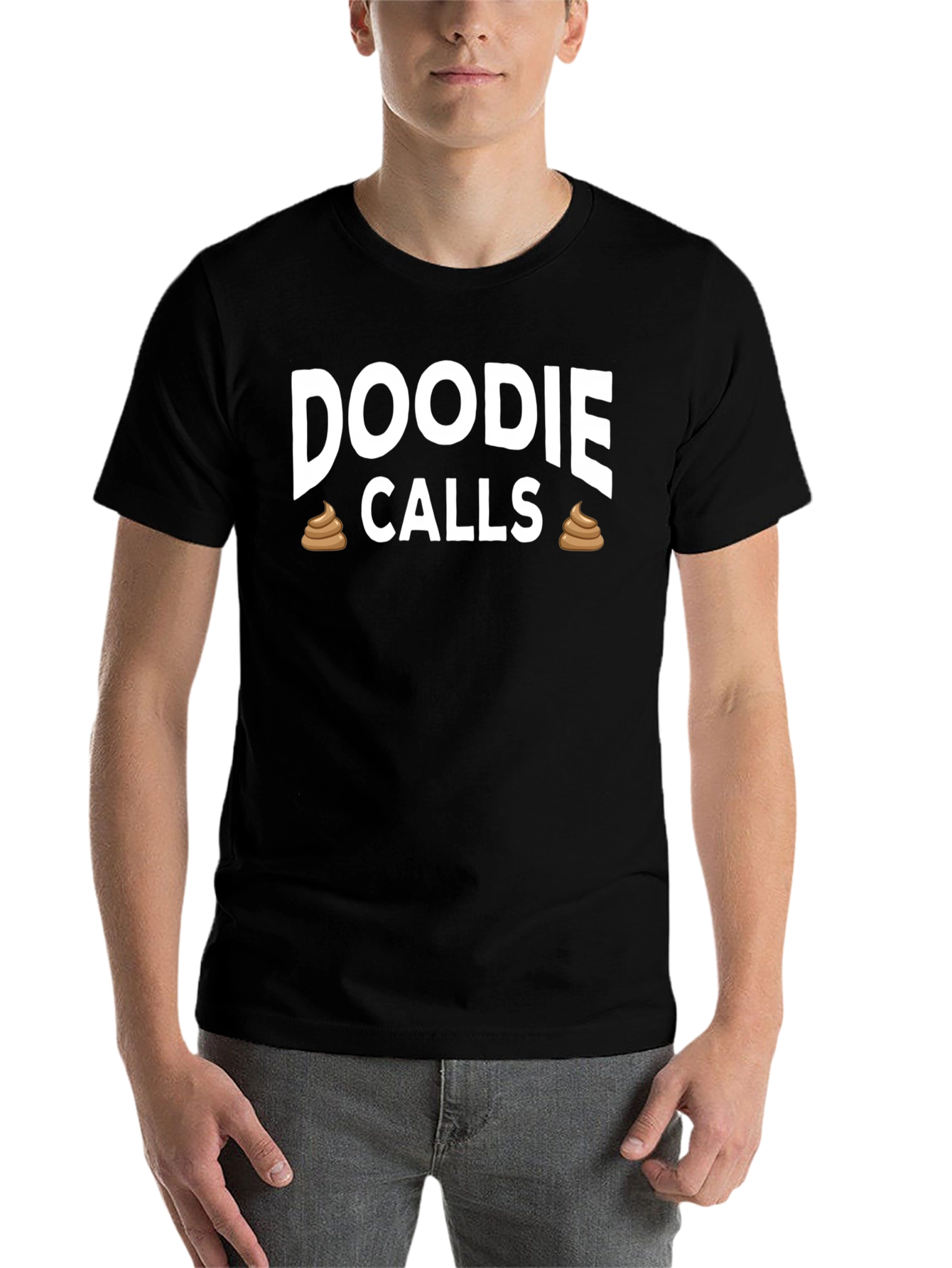 Black Doodie Calls Funny Graphic T-Shirt view 7