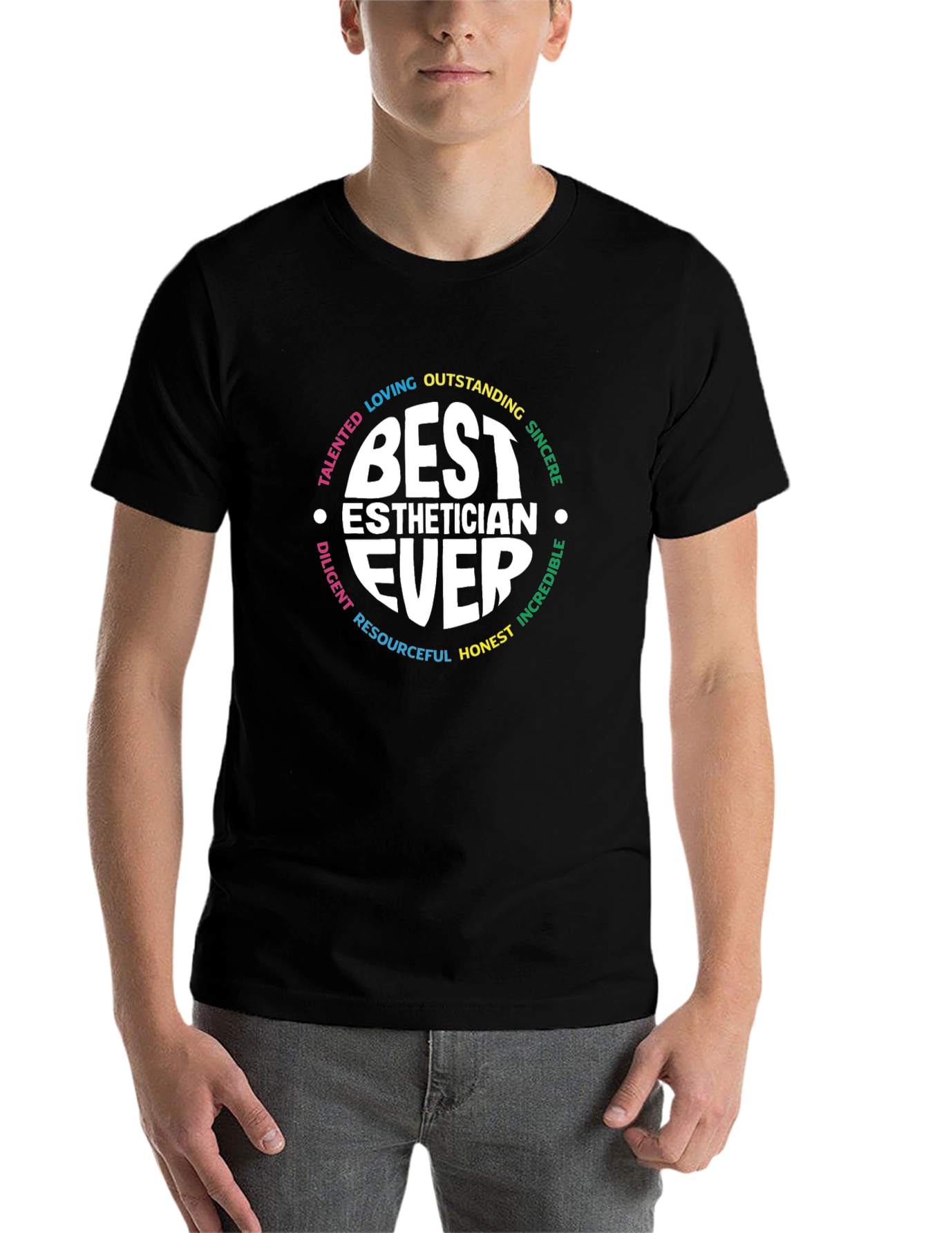 Black Best Esthetician Ever T-Shirt view 7