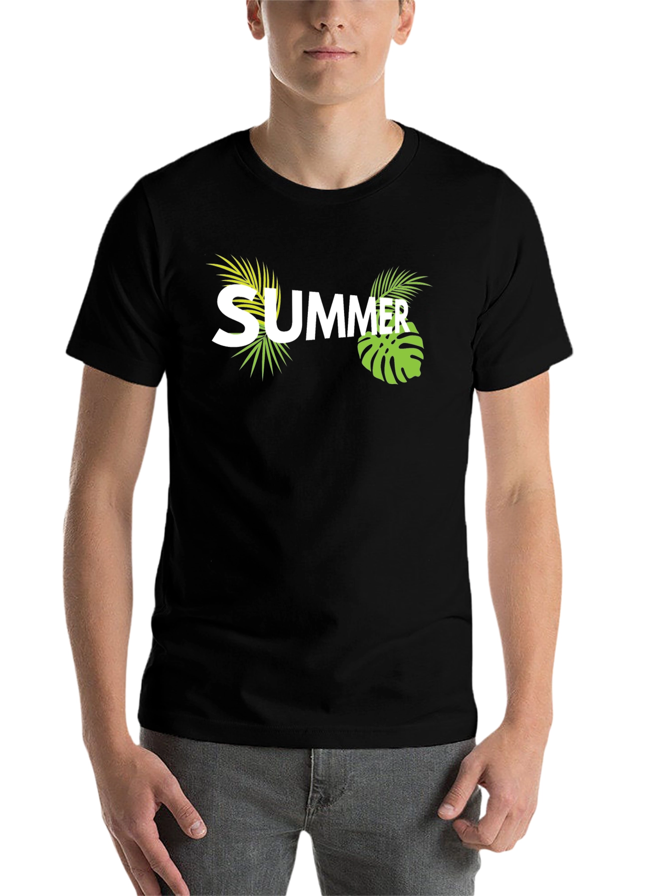 Black Summer Vibes Graphic T-Shirt - Casual Black Tee view 7