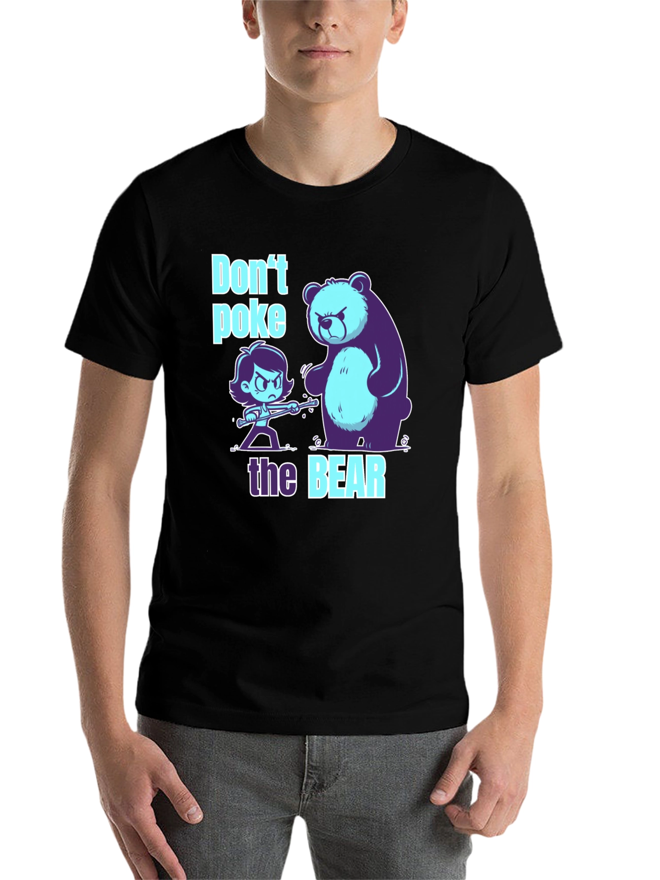 Black Don't Poke the Bear Graphic T-Shirt view 7