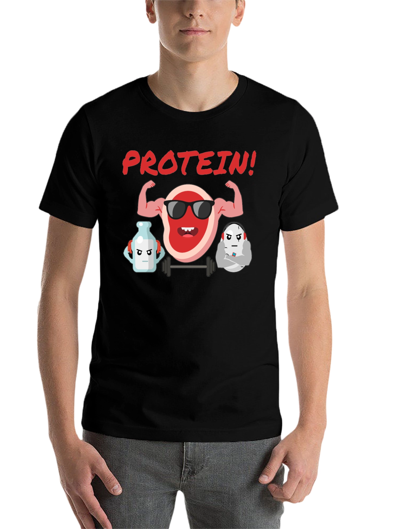 Black Protein Power Gym T-Shirt view 7
