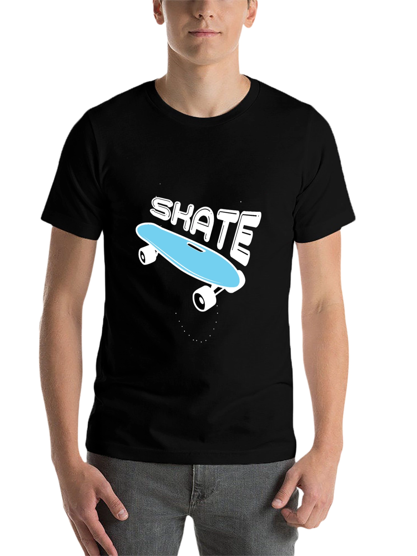 Black Skate T-Shirt - Cool Skateboard Graphic Tee view 7