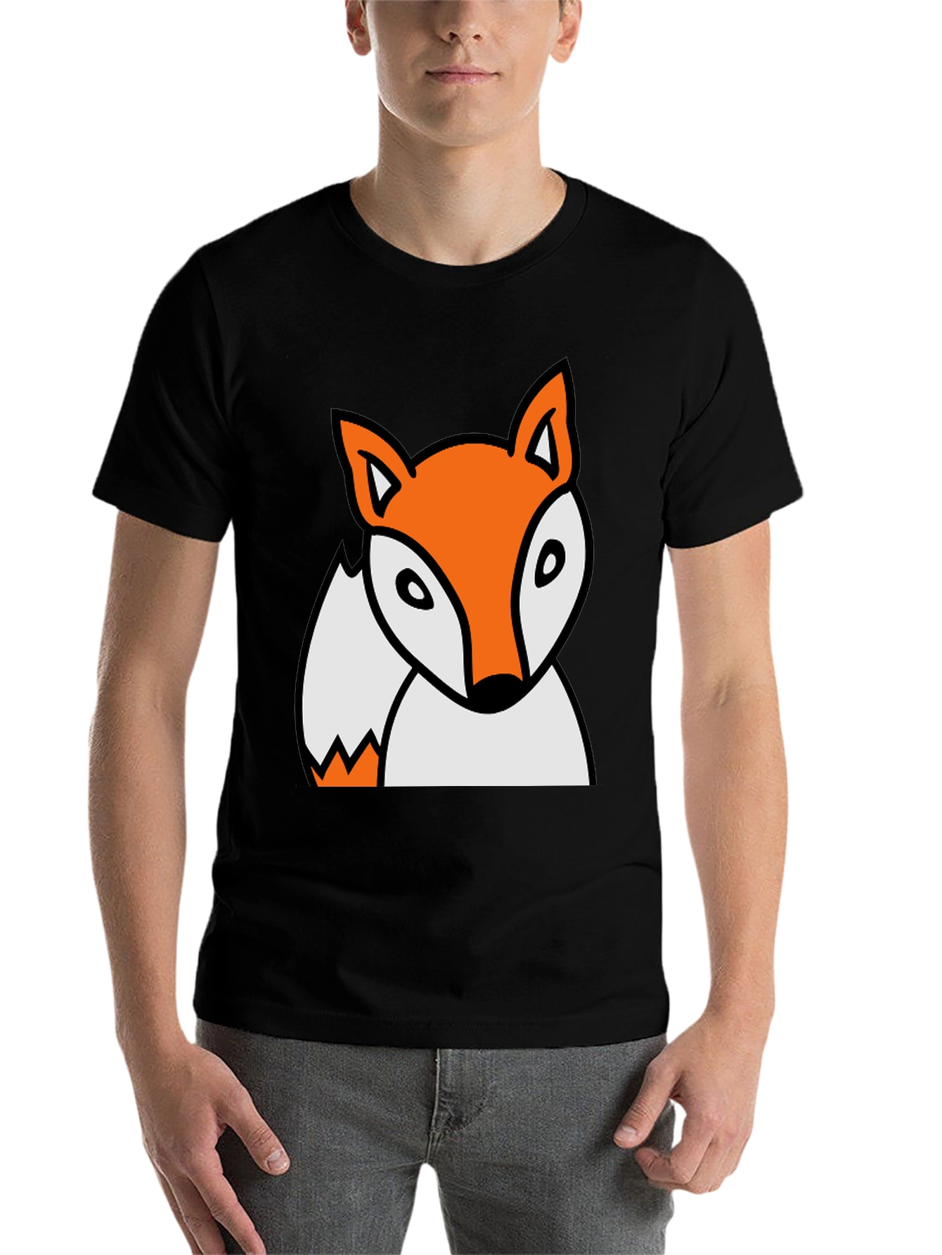 Black Fox Graphic Black T-Shirt view 7