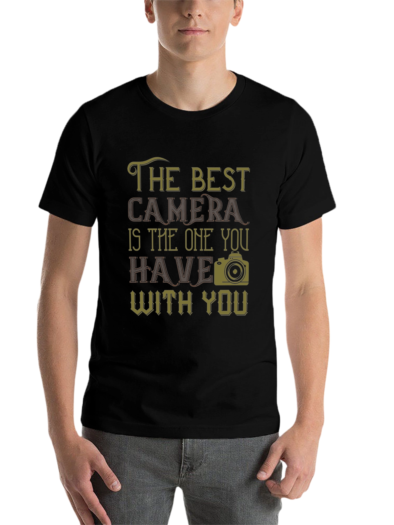 Black Photographer's Tee: The Best Camera Is the One You Have! view 7