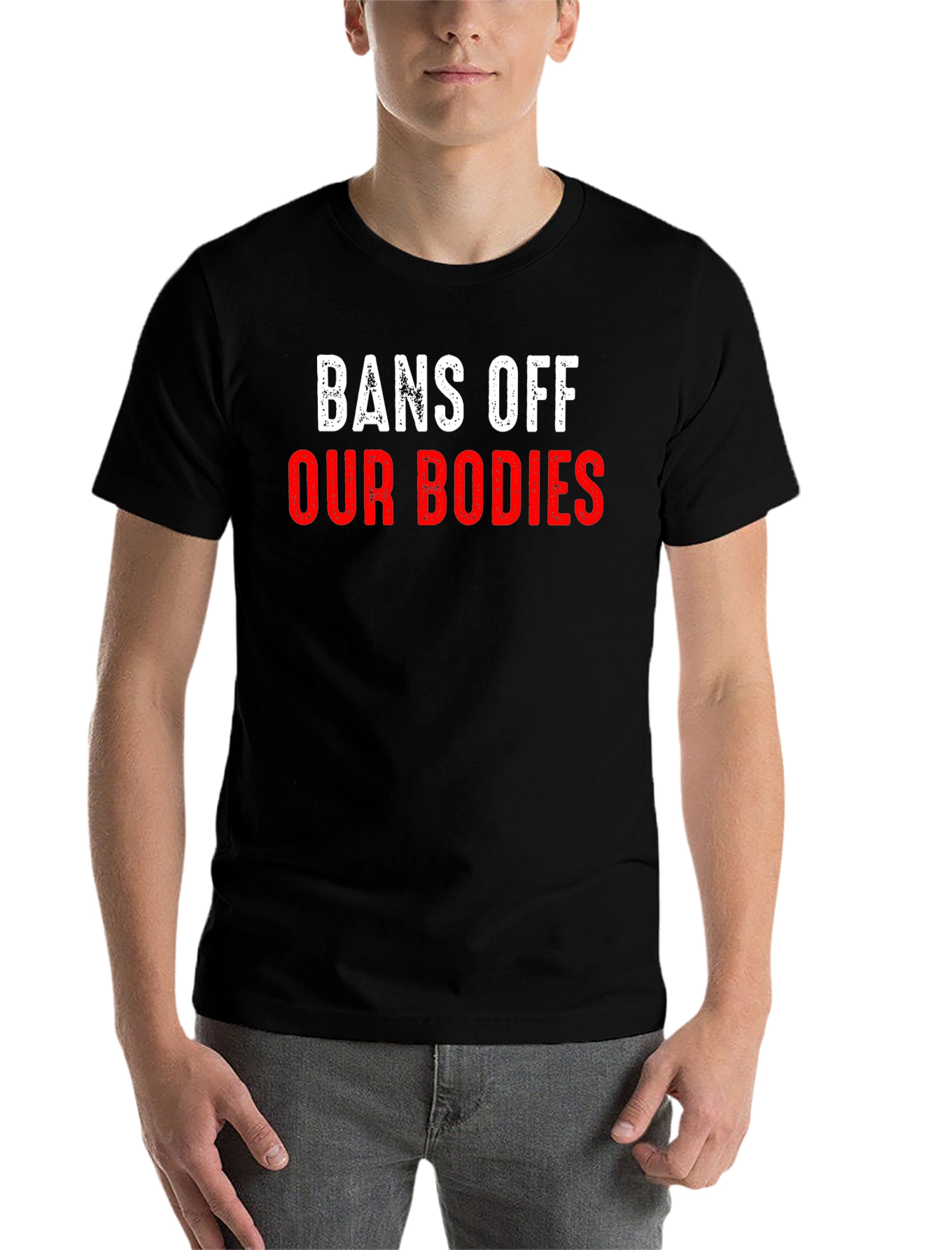 Black Bans Off Our Bodies T-Shirt Pro Choice view 7