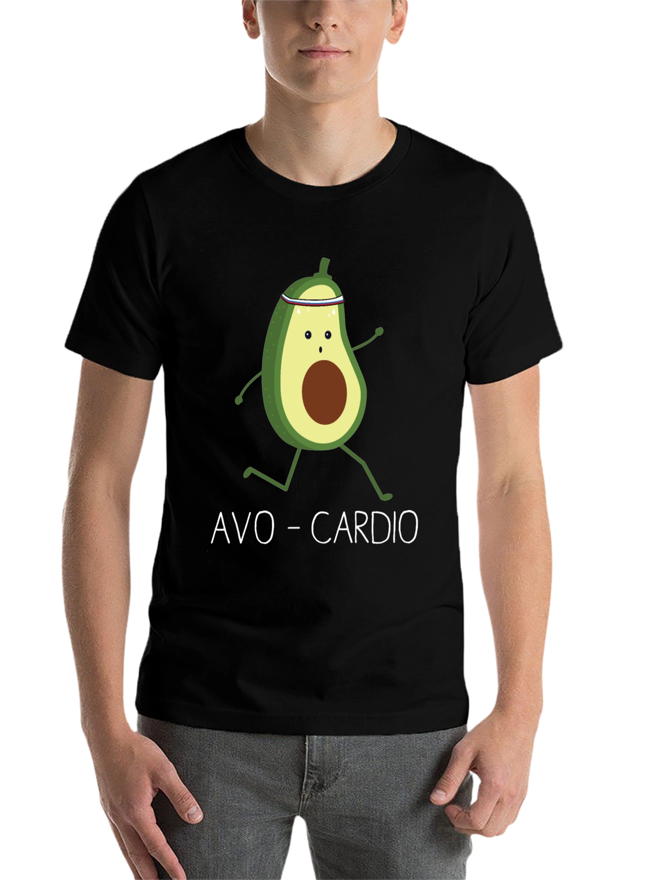 Black Avo-Cardio Avocado Running Graphic T-Shirt view 7