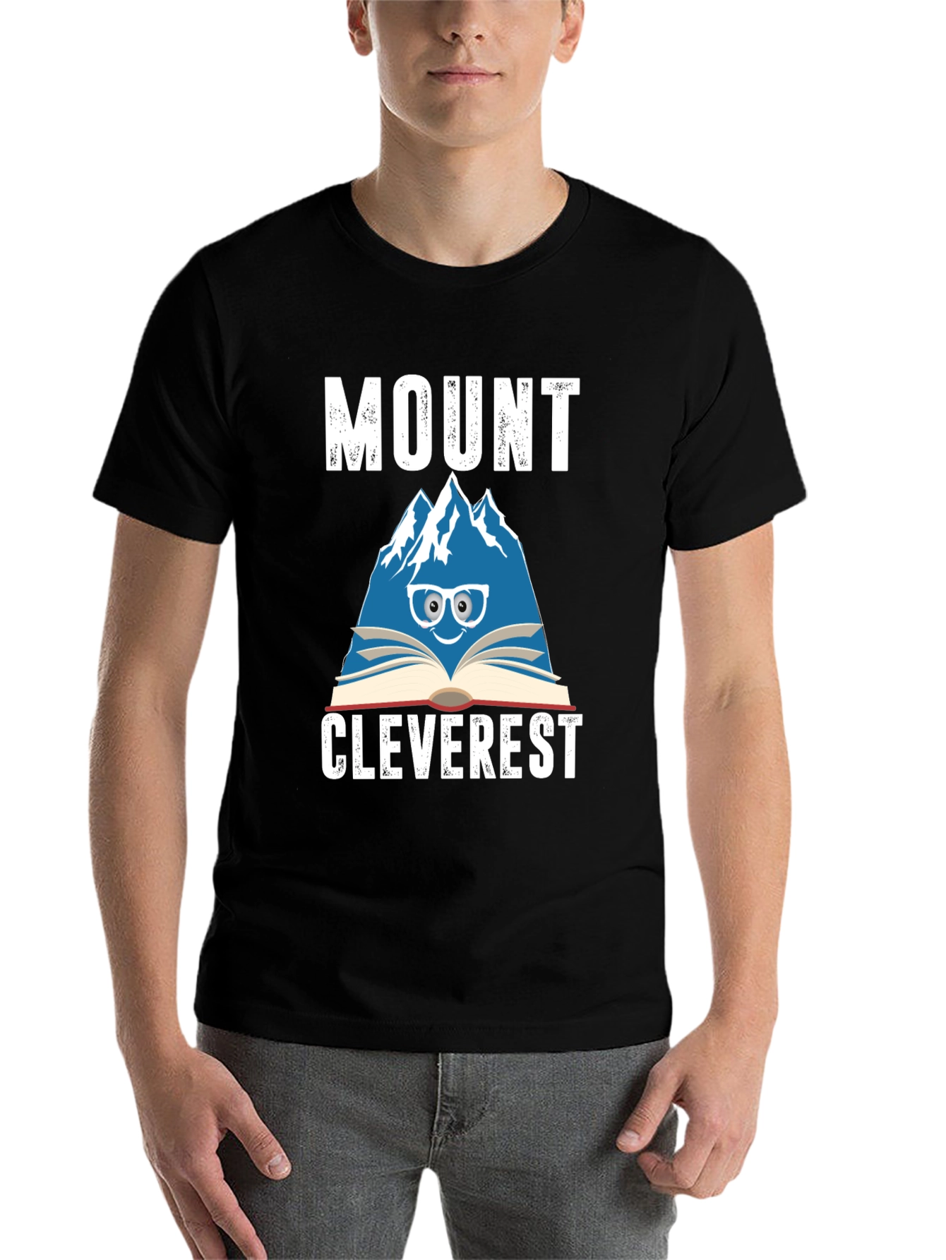 Black Mount Cleverest T-Shirt - Bookish Mountain Tee view 7