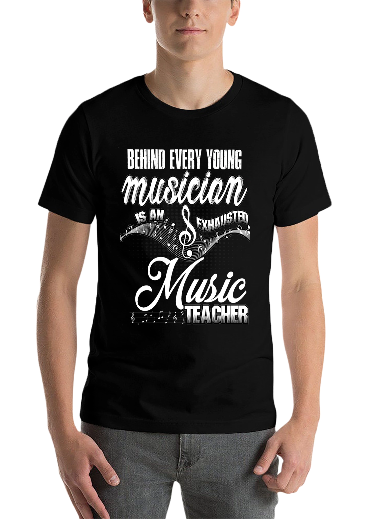 Black Musician Teacher Graphic T-Shirt - Music Lover Gift view 7