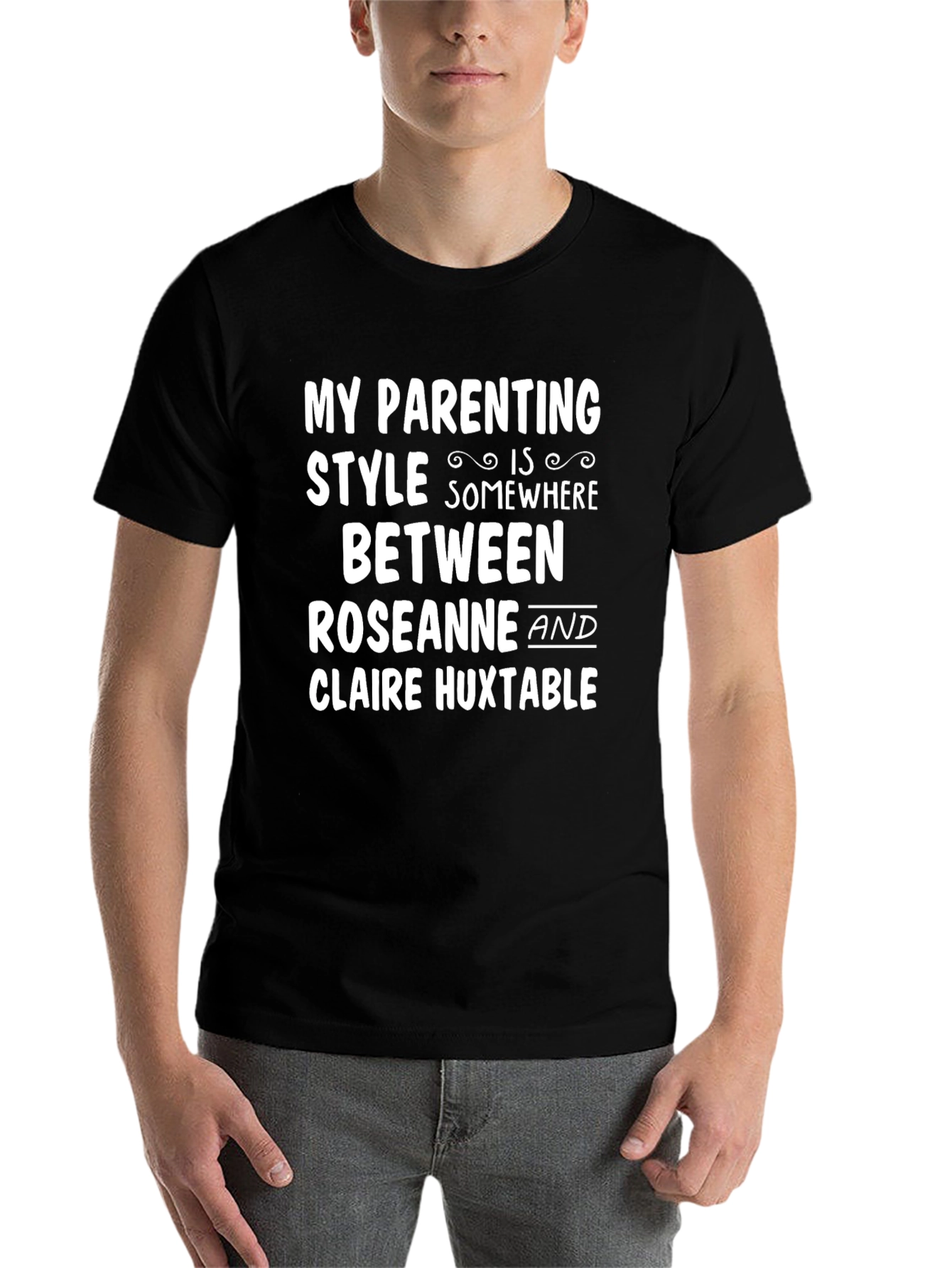 Black My Parenting Style T-Shirt view 7