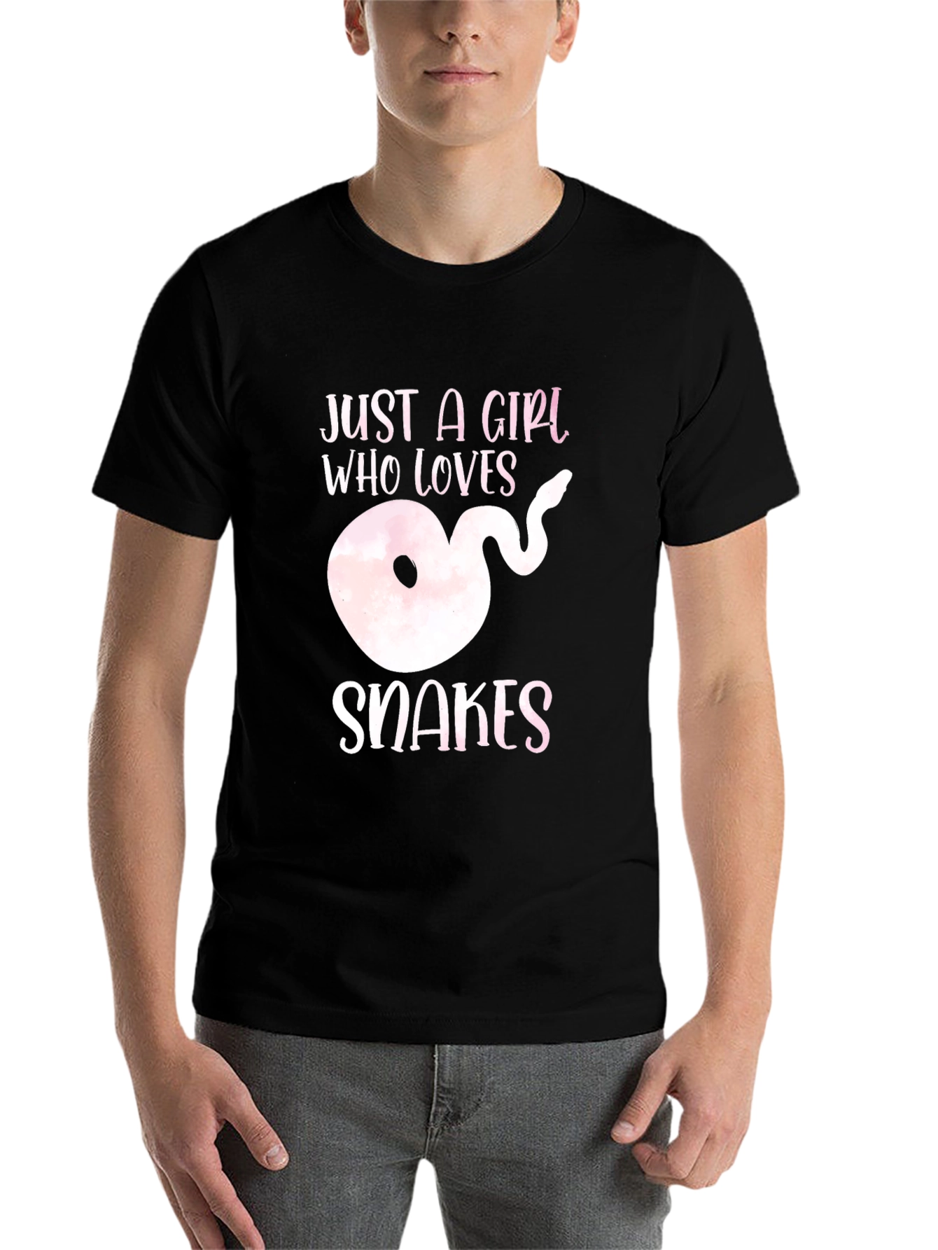 Black Girl Who Loves Snakes Black T-Shirt view 7