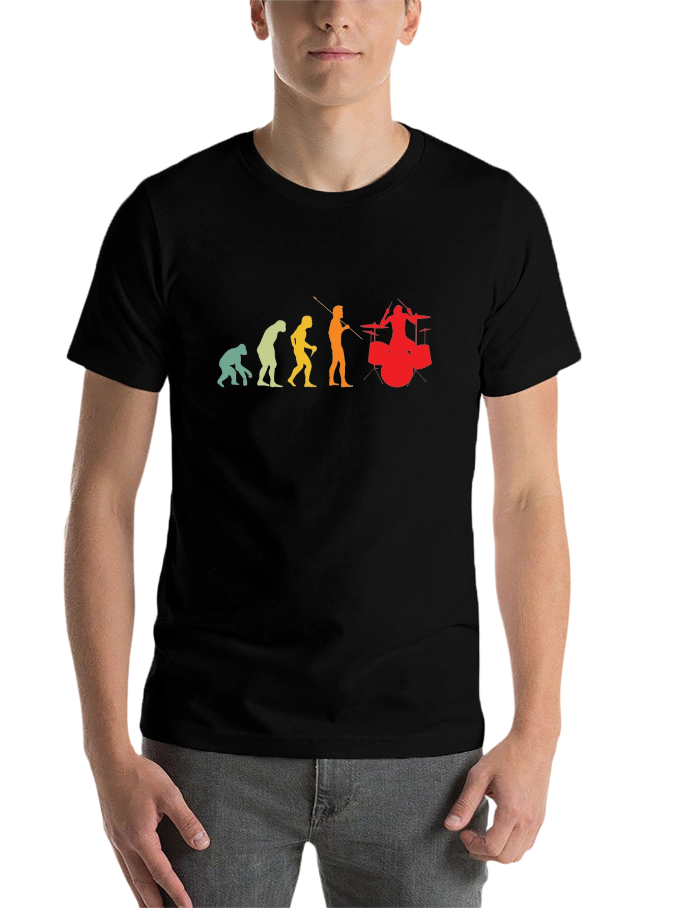 Black Evolution of Drumming T-Shirt view 7