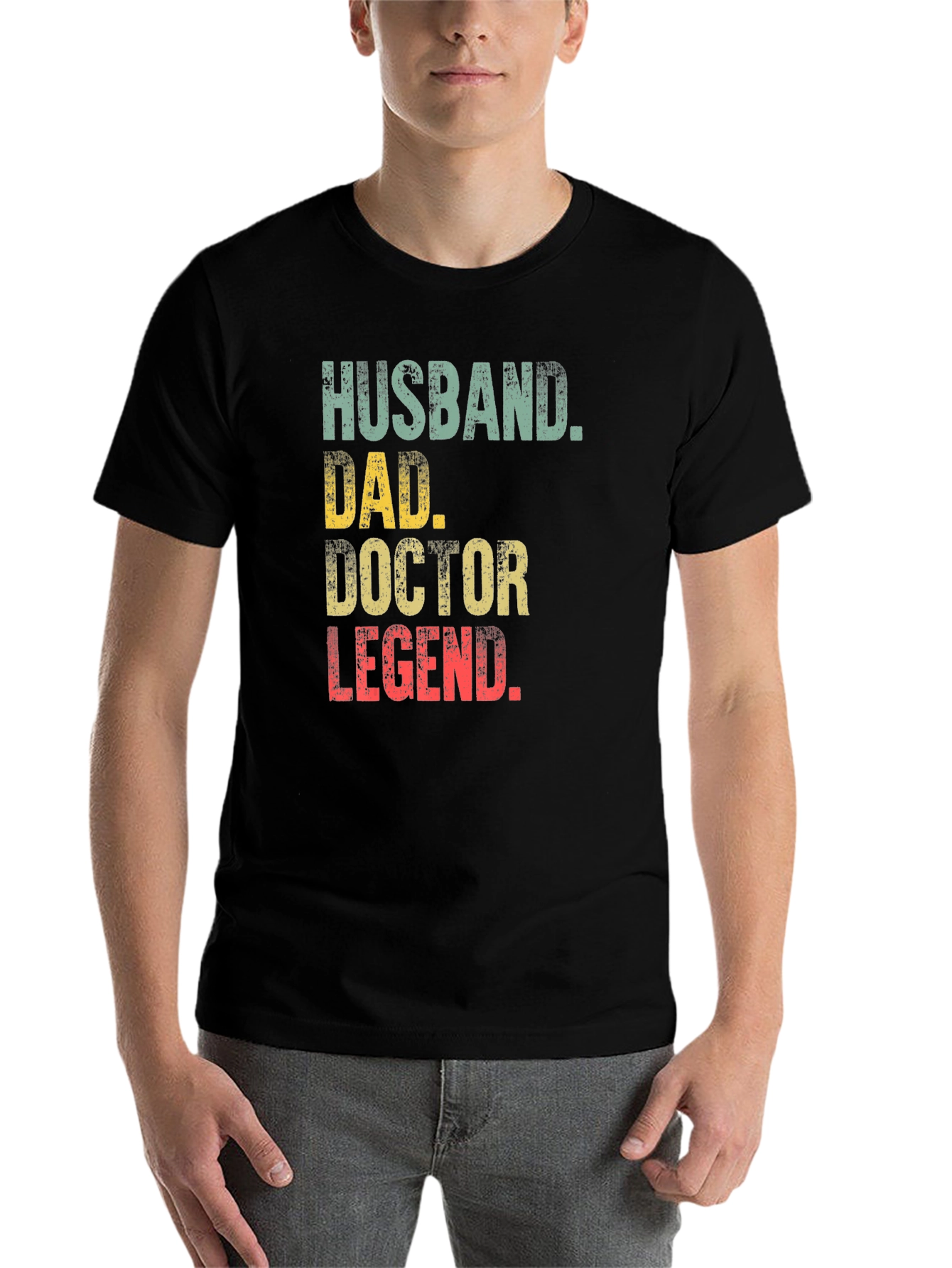 Black Husband Dad Doctor Legend T-Shirt - Gift for Men view 7