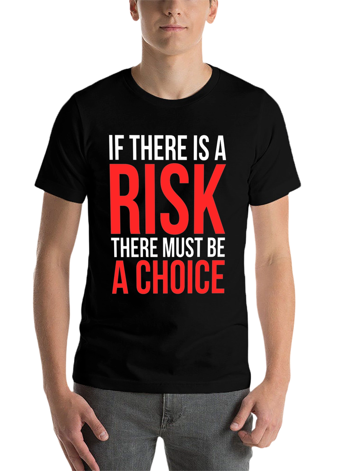 Black Risk and Choice Graphic T-Shirt - Black view 7