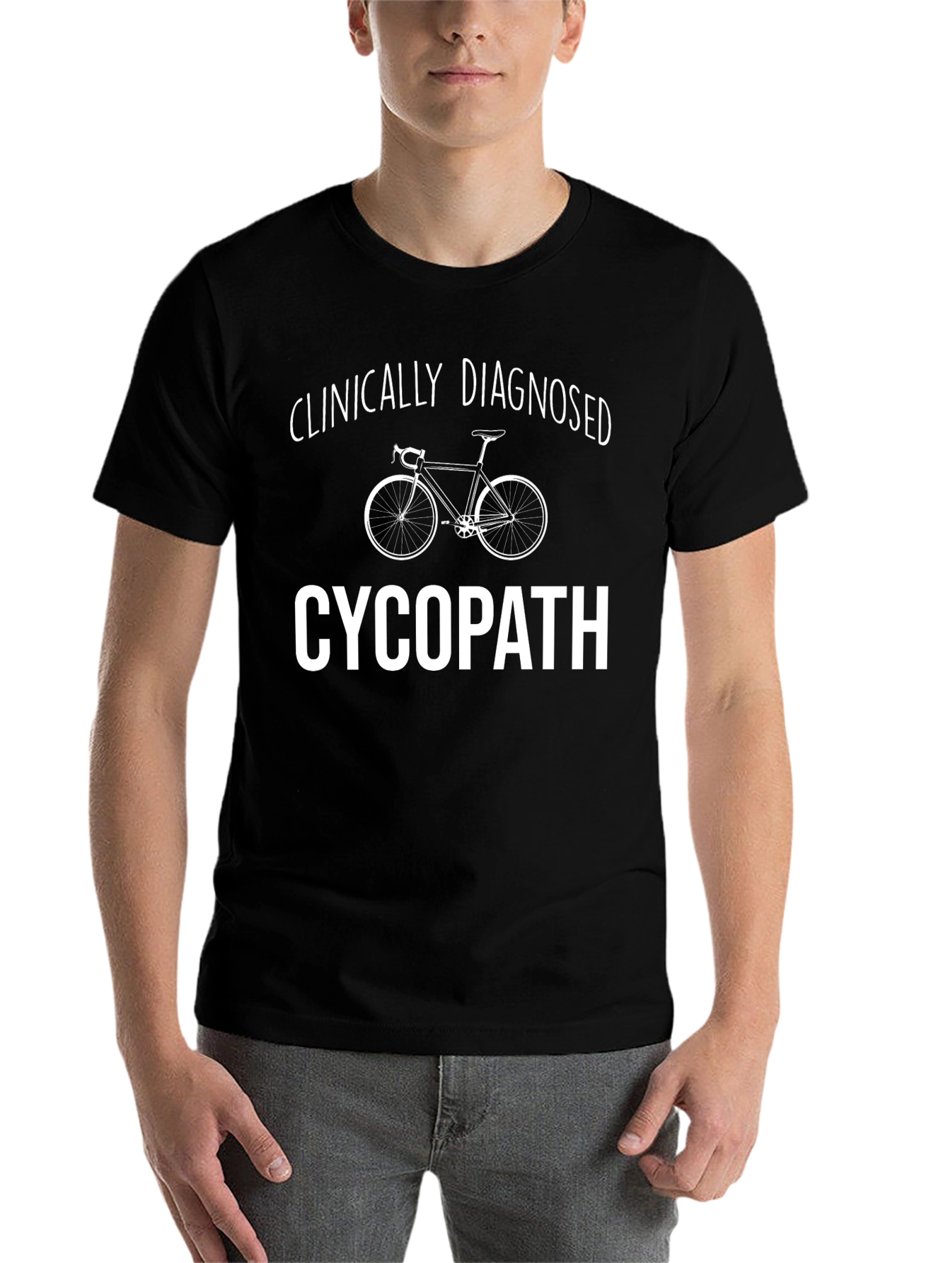 Black Clinically Diagnosed Cycopath Graphic Tee view 7
