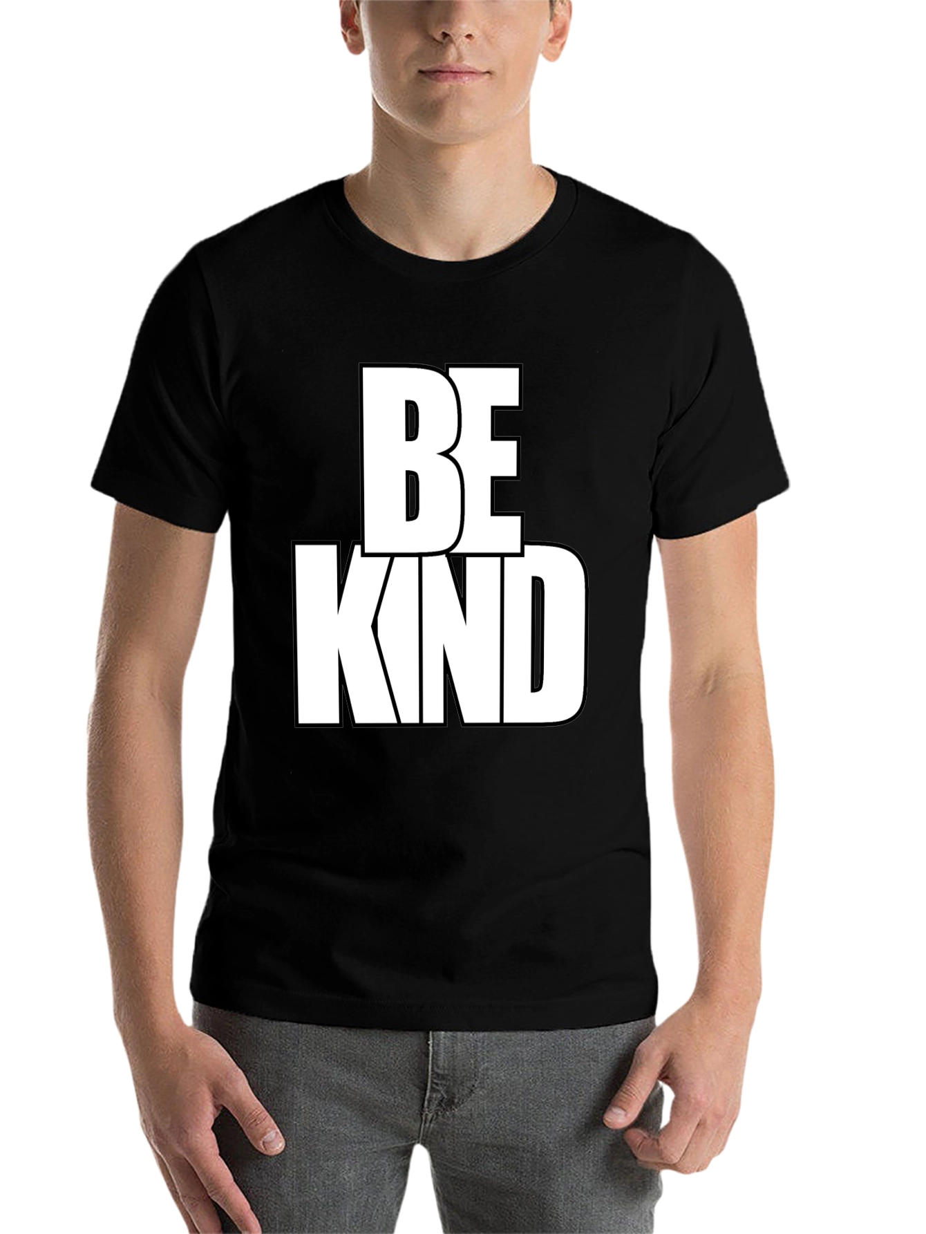 Black Be Kind Graphic Tee - Black Cotton Blend view 7