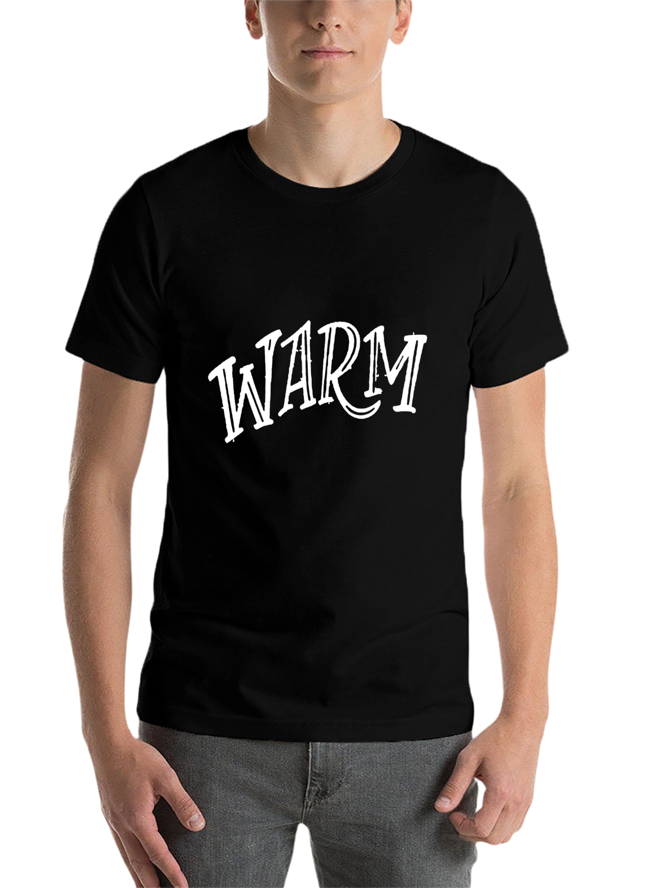 Black Men's Black "WARM" Graphic Tee - Casual Comfort view 7