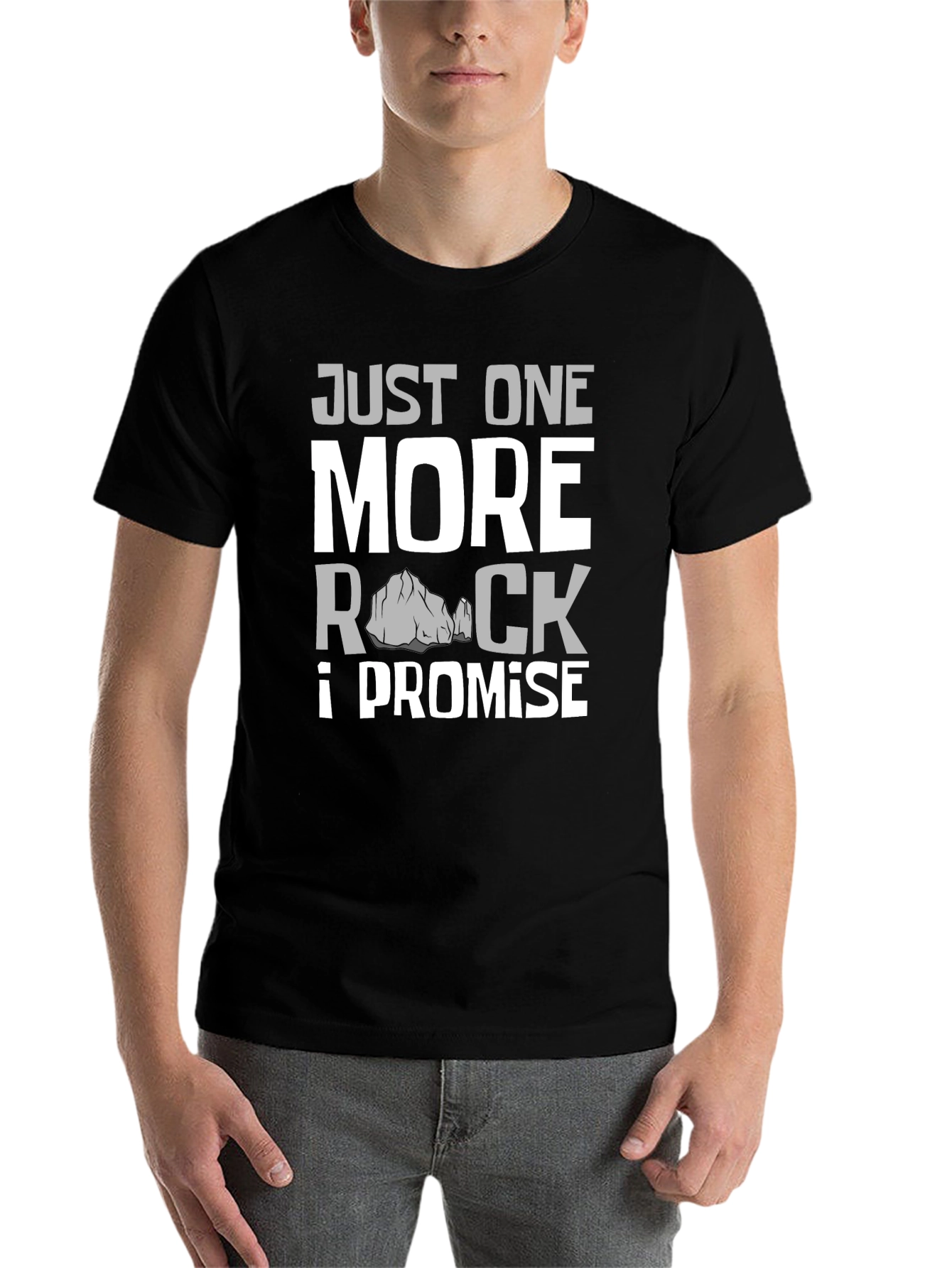 Black Just One More Rock T-Shirt - Geologist Humor view 7