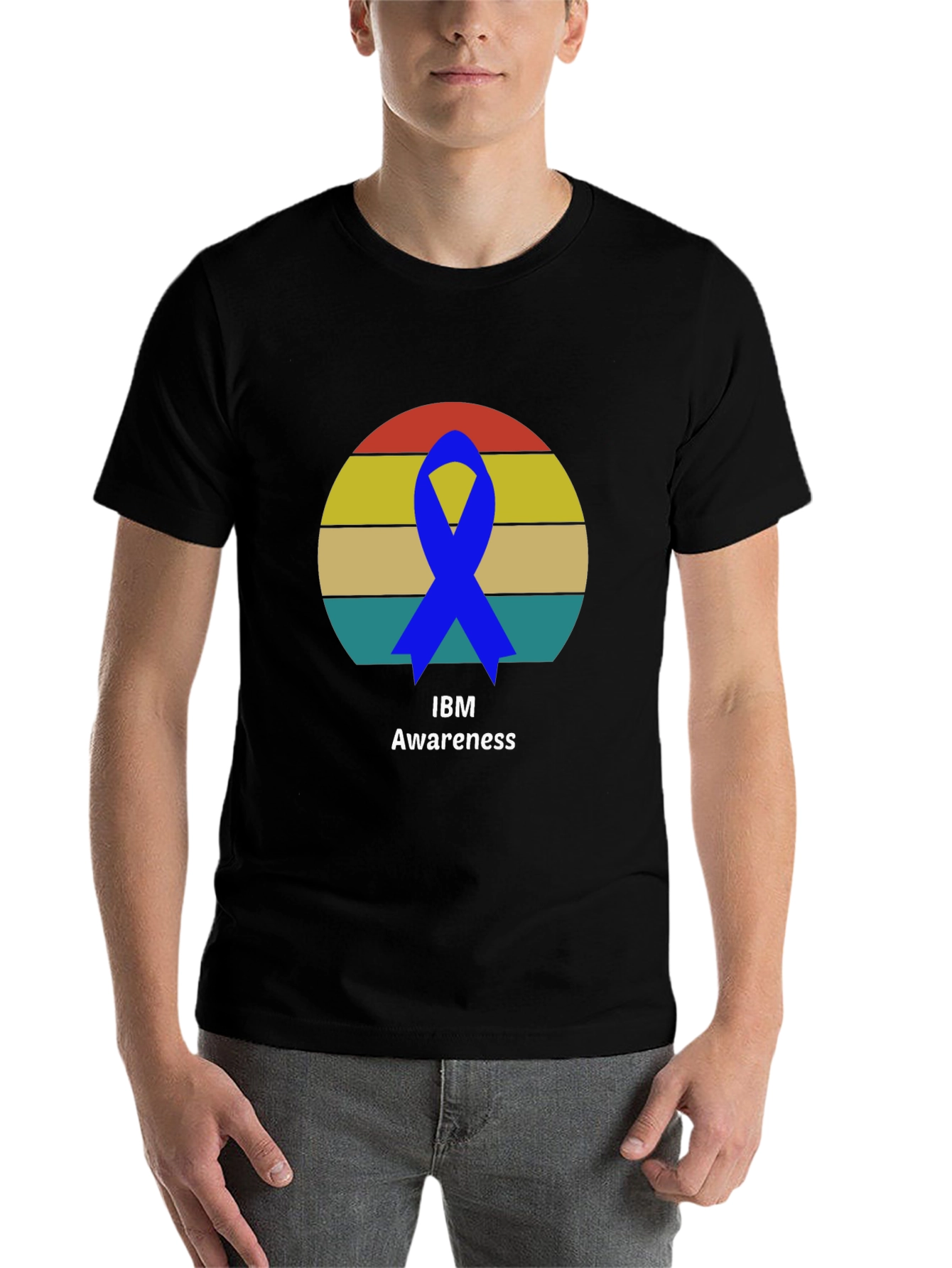 Black Awareness Ribbon Graphic Tee - Soft Cotton Blend view 7