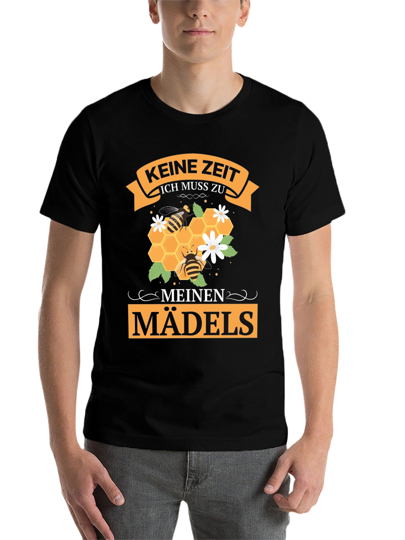 Black Keine Zeit Ich Muss Zu Meinen Madels T-Shirt view 7