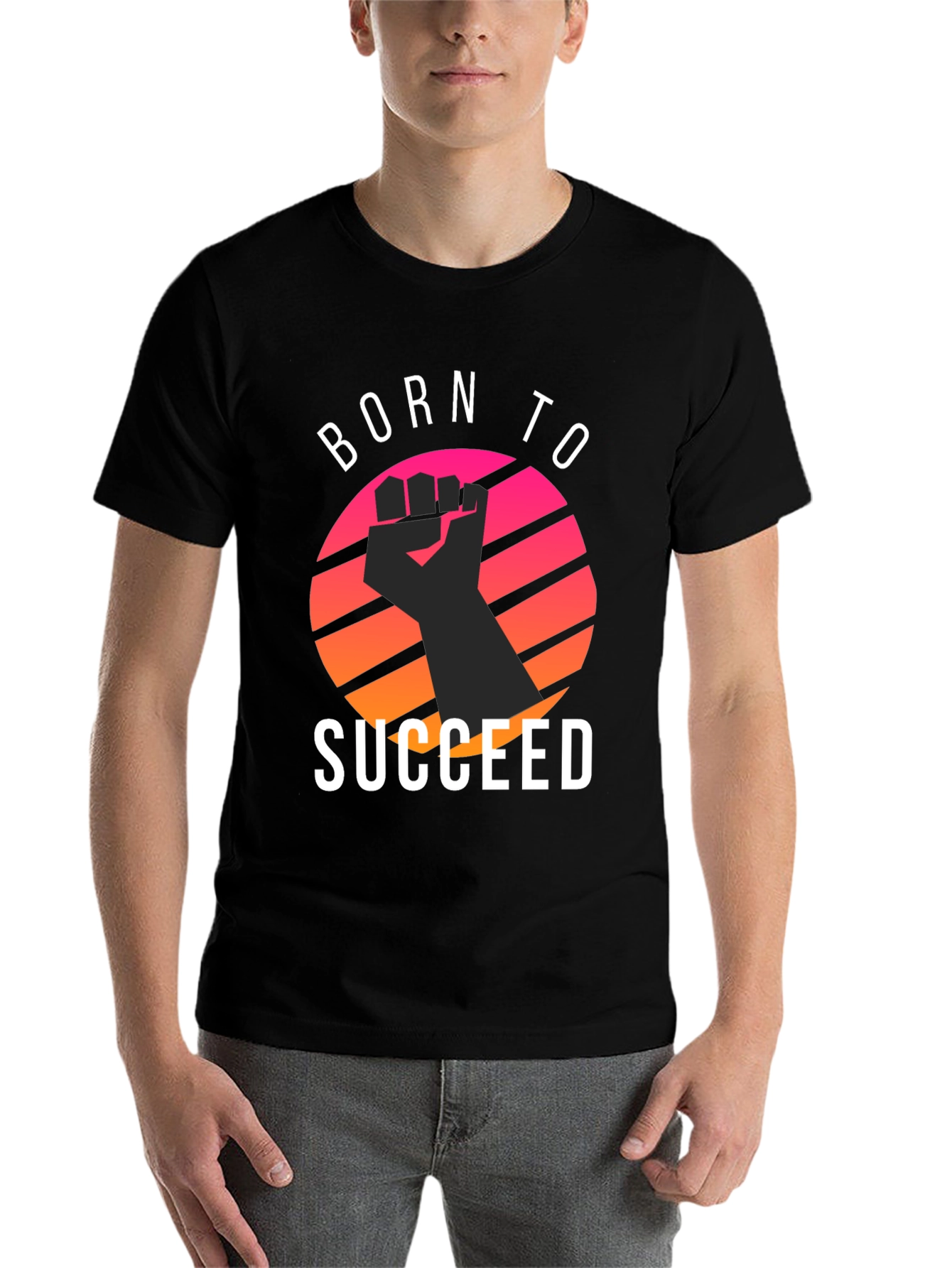 Black Born to Succeed T-Shirt - Graphic Tee view 7