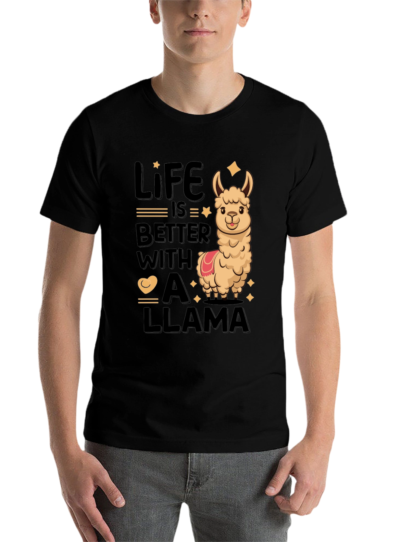 Black Life is Better with a Llama Tee view 7