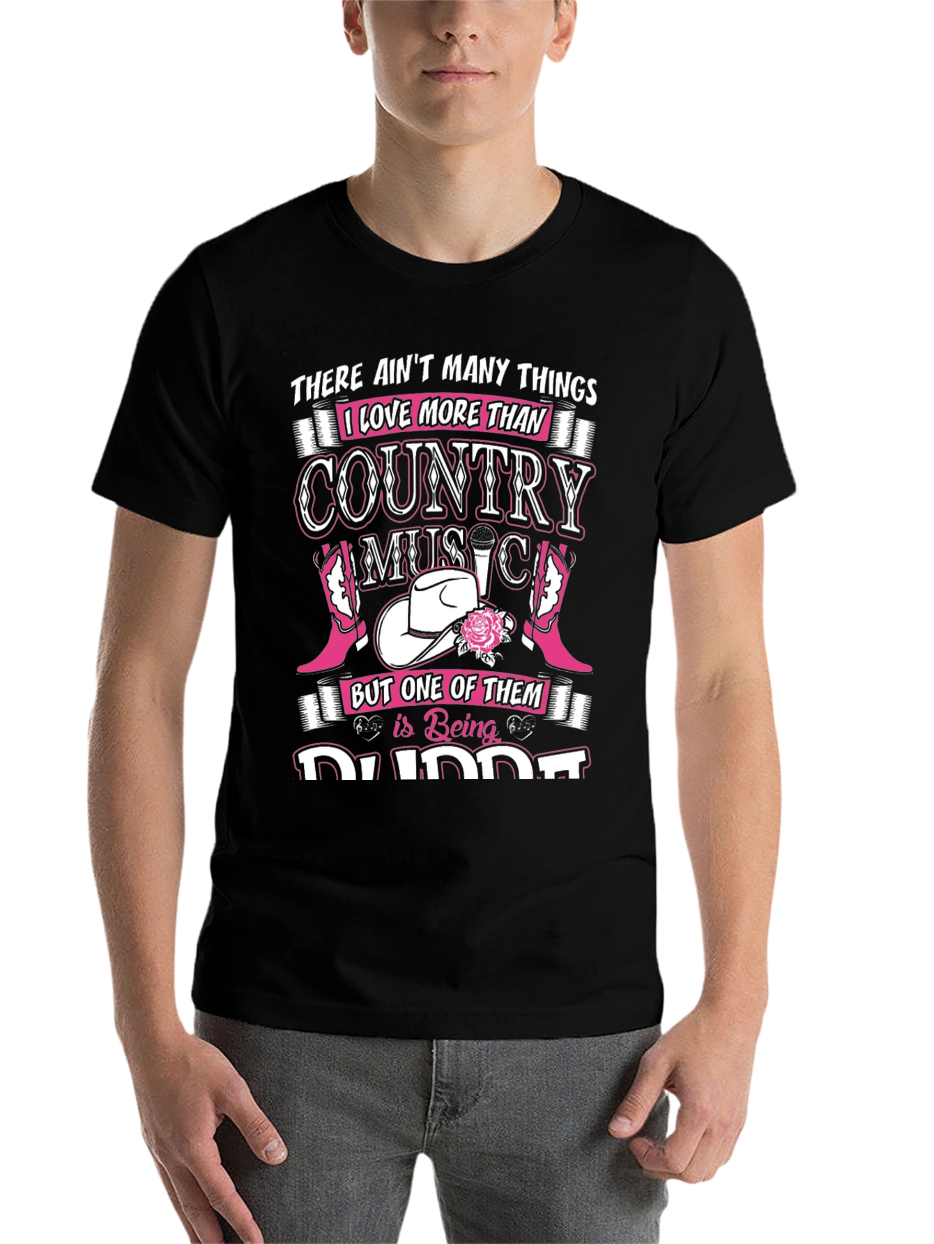 Black Country Music Daddy T-Shirt view 7