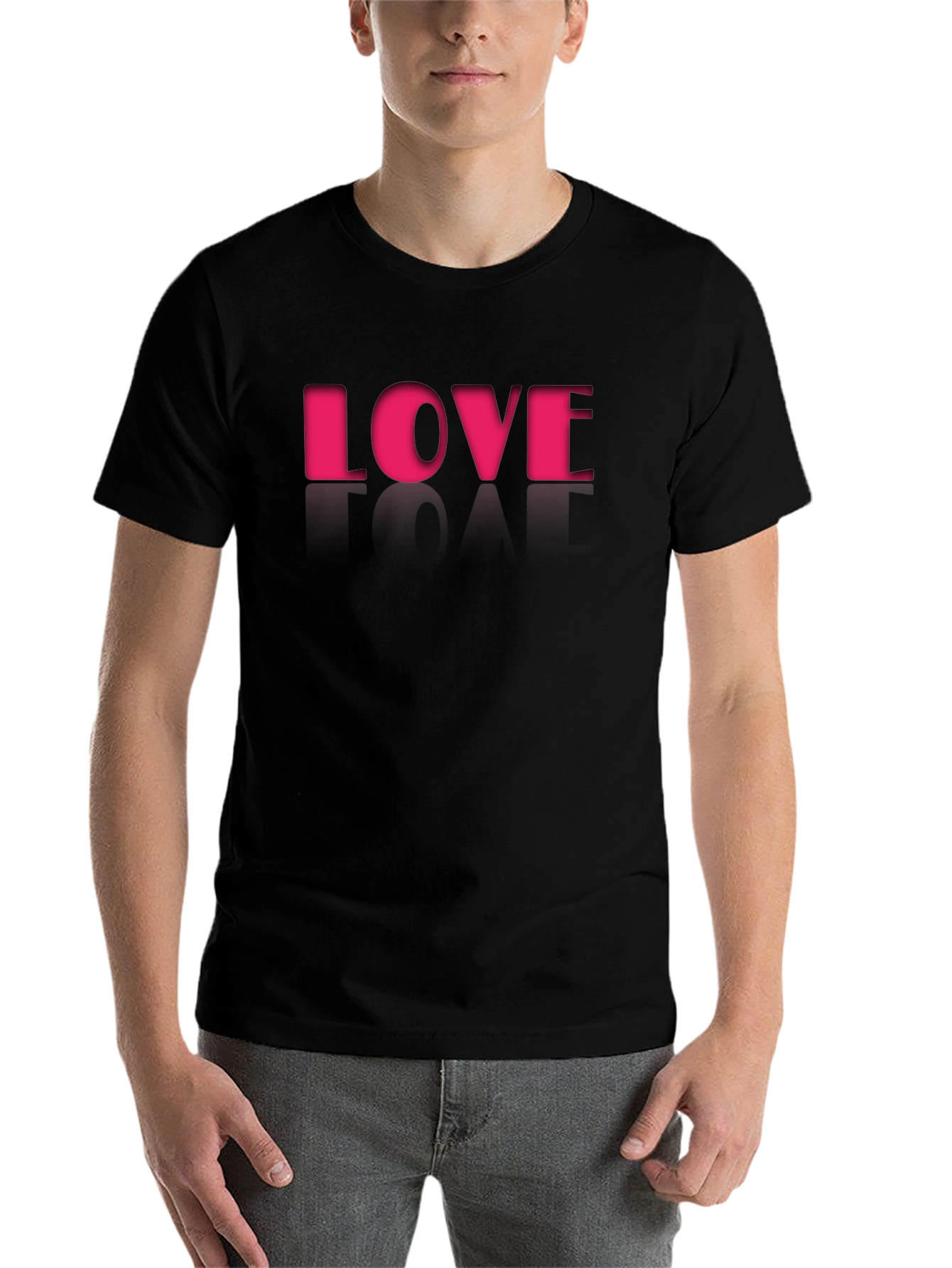 Black Love Graphic Tee - Stylish Men's Black T-Shirt view 7