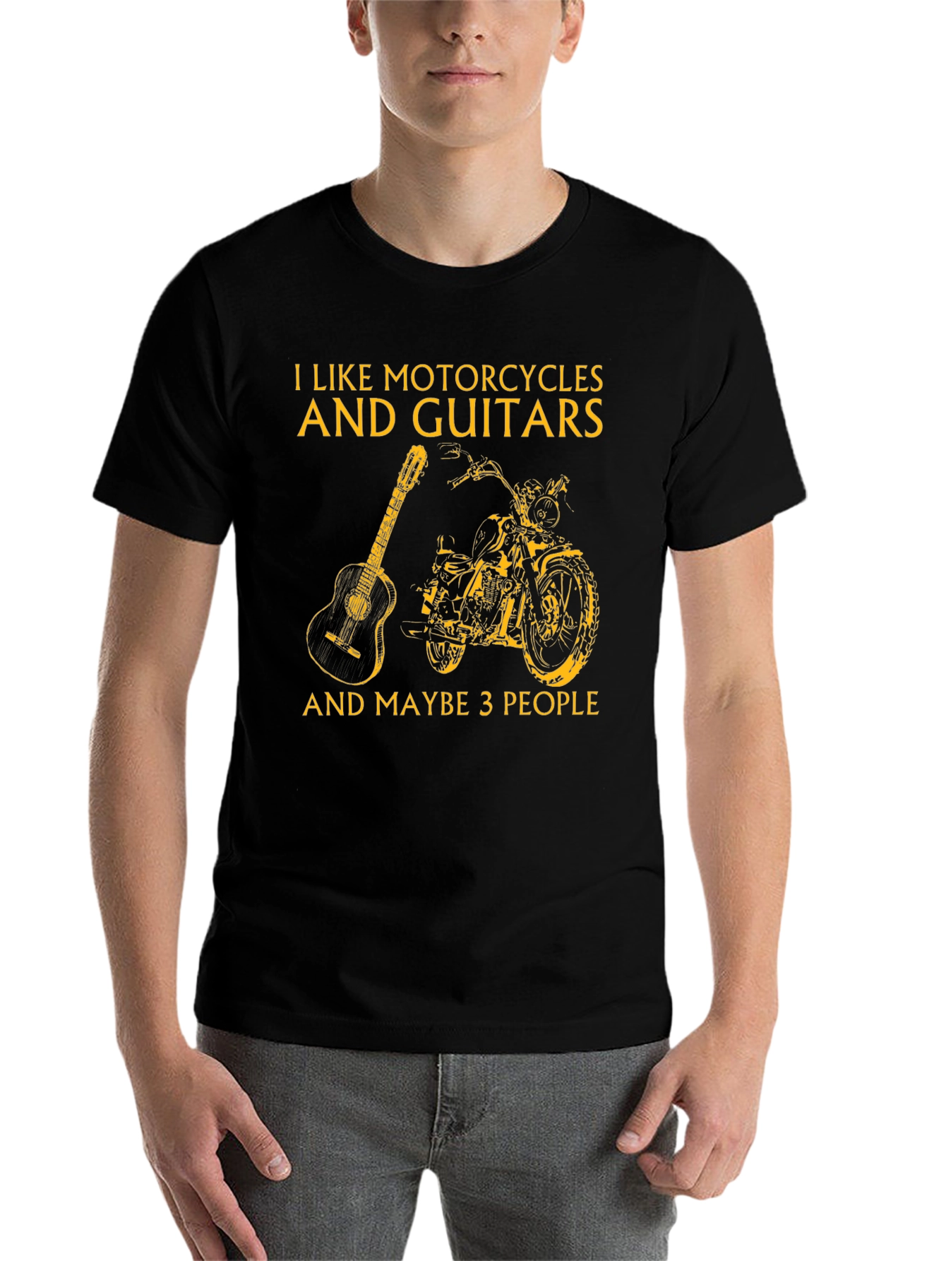 Black Motorcycles, Guitars, and Maybe 3 People T-Shirt view 7