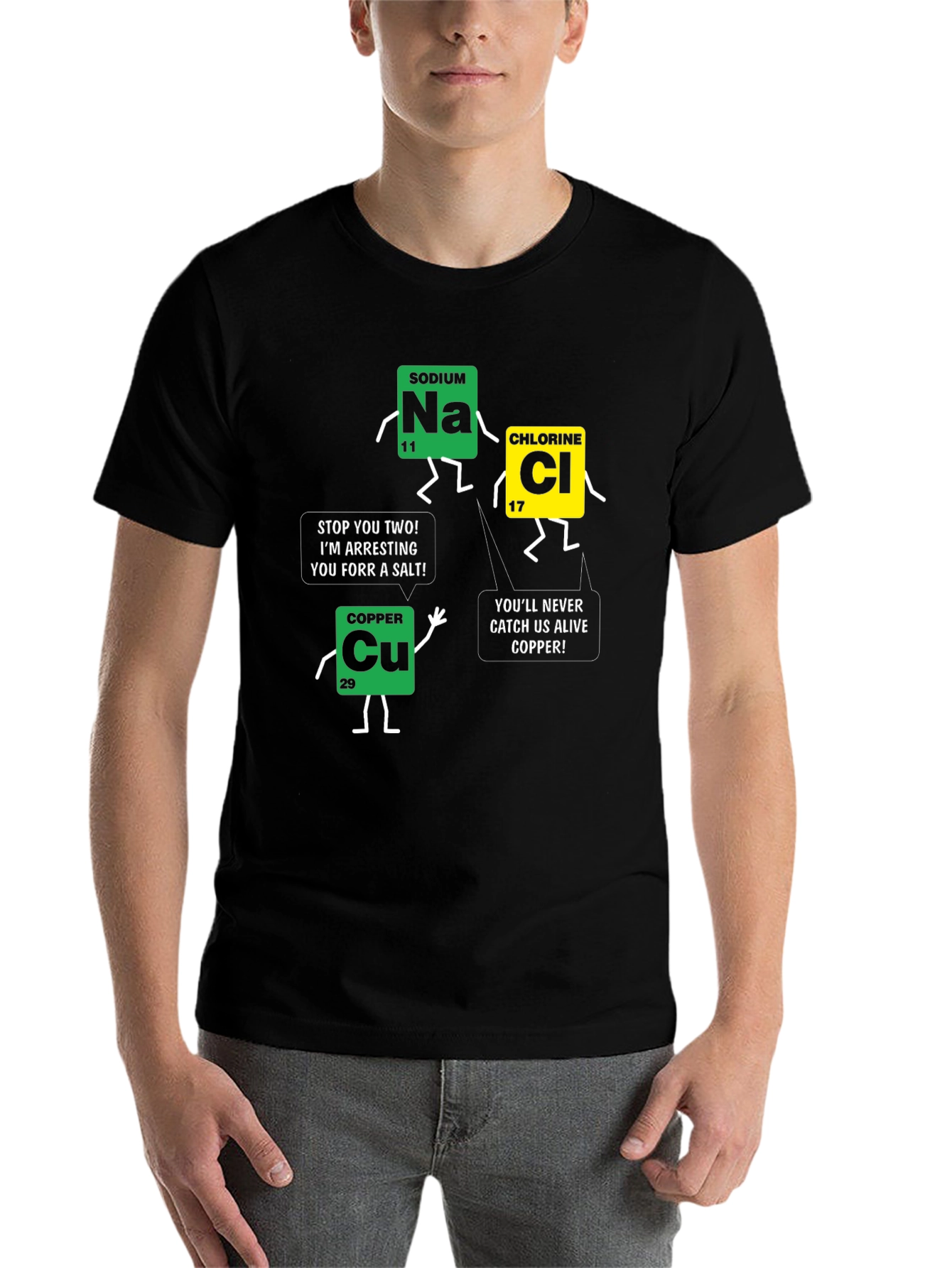 Black Funny Science Chemistry T-Shirt view 7