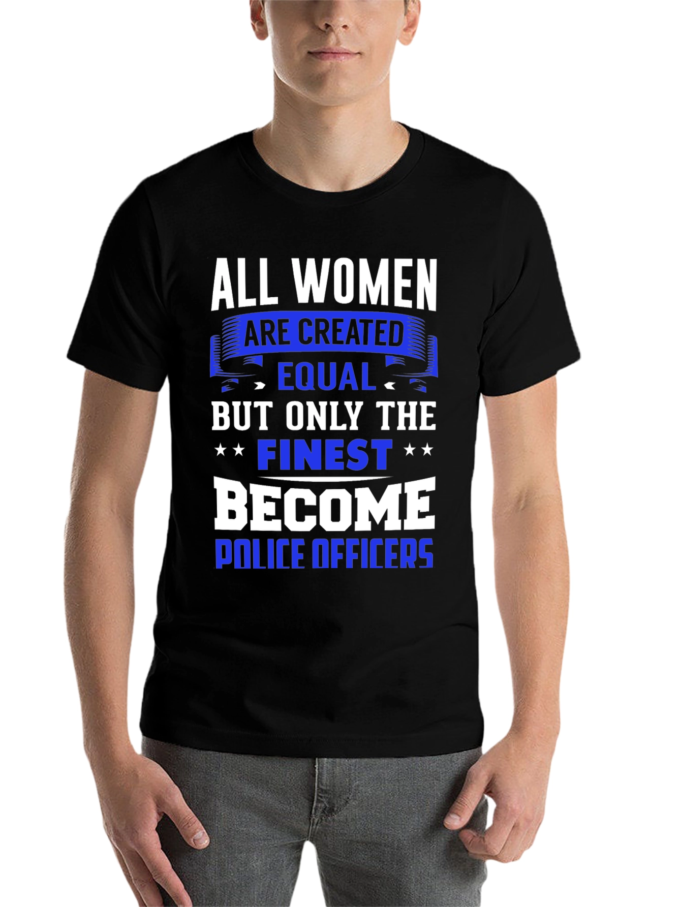 All Women Are Created Equal T-Shirt - Police Officer Gift - 7
