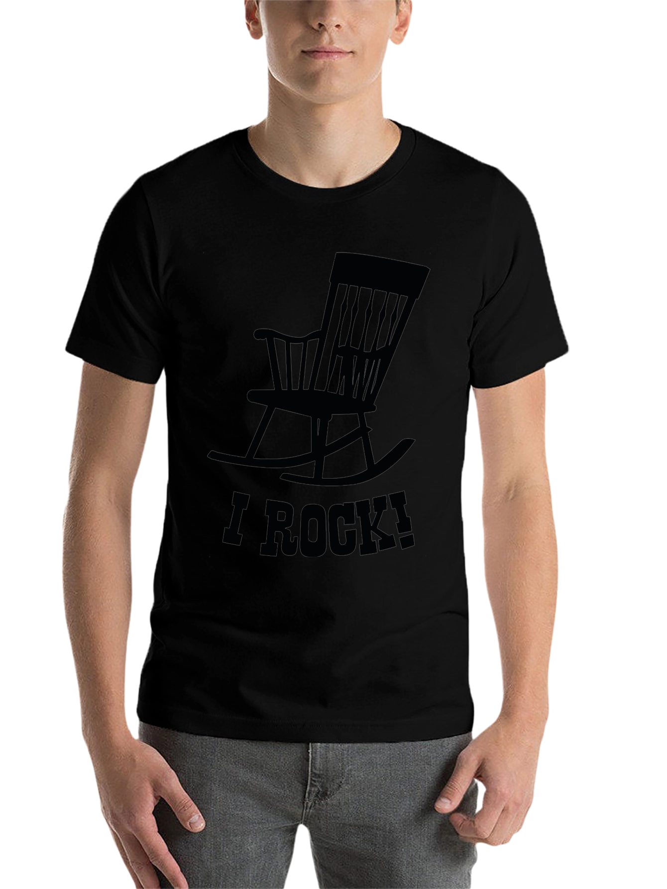 Black I Rock Rocking Chair Graphic T-Shirt view 7