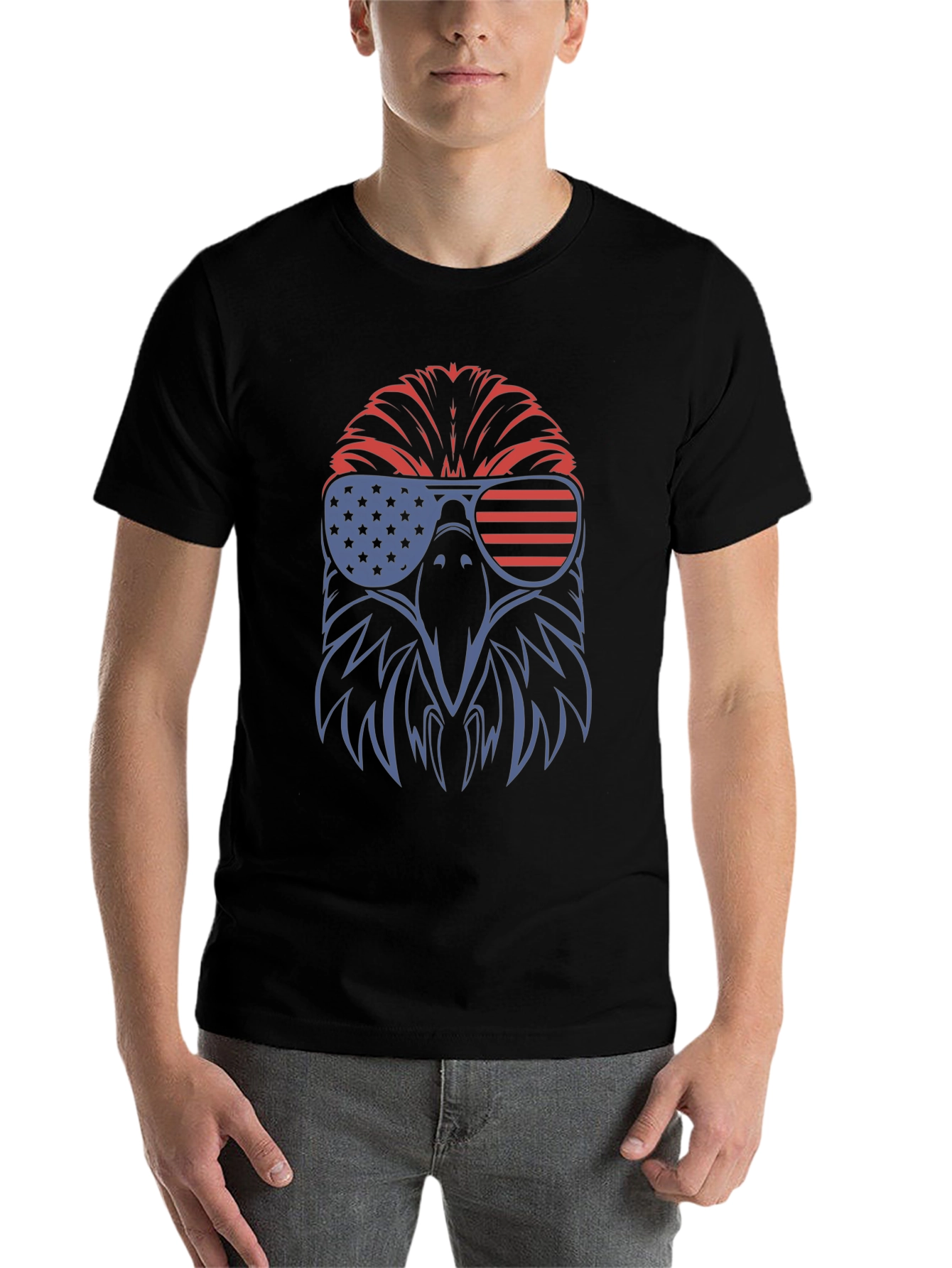 Black USA Eagle Graphic Tee - Patriotic Pride view 7