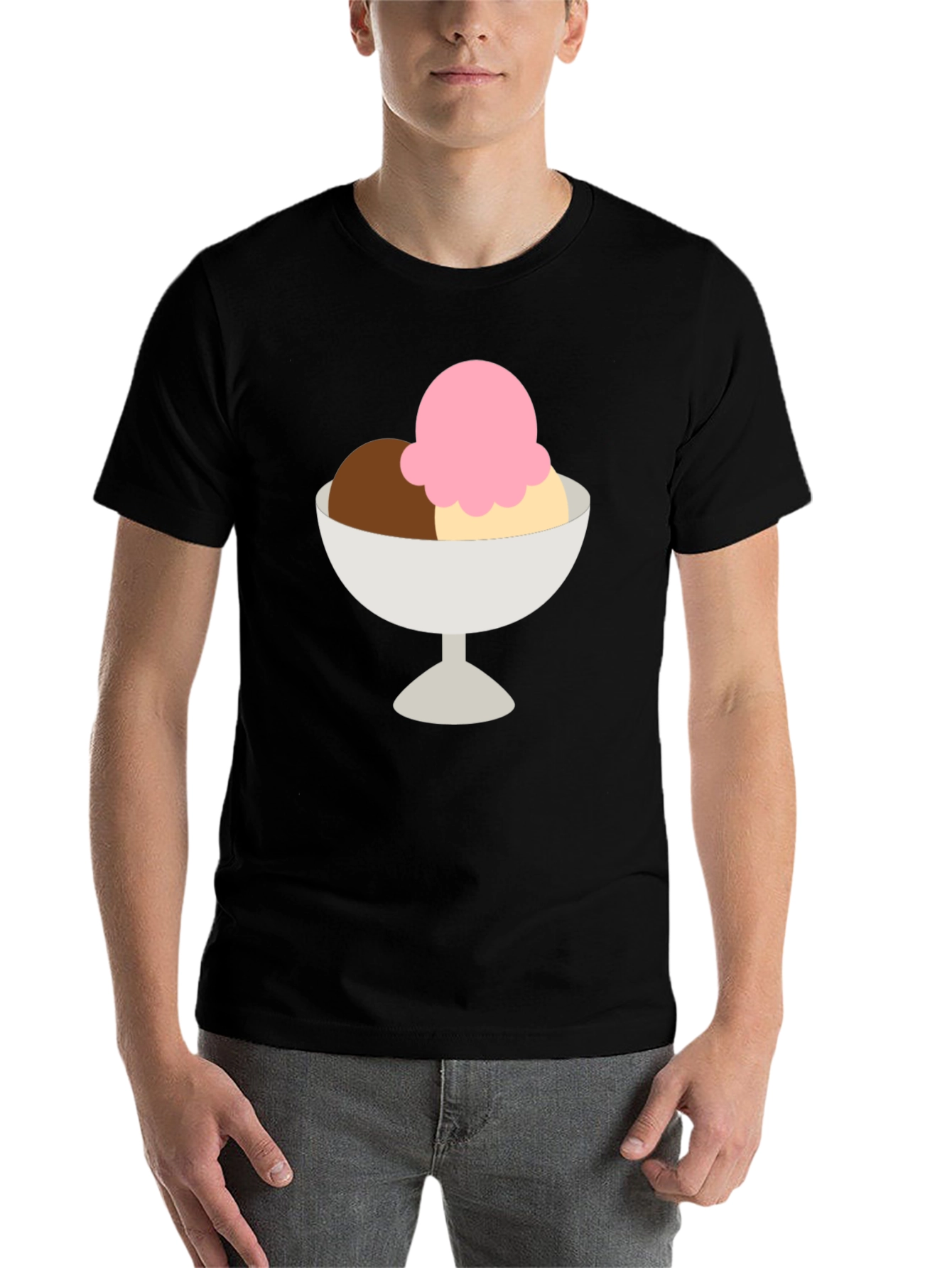 Black Ice Cream T-Shirt - Dessert Graphic Tee view 7