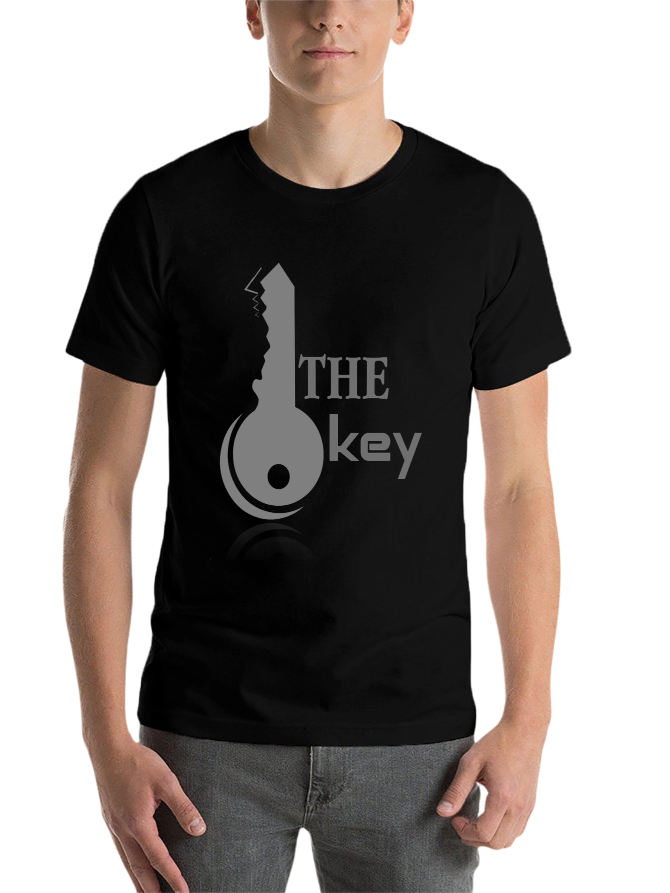 Black The Key Graphic Tee - Stylish Black Cotton T-Shirt view 7