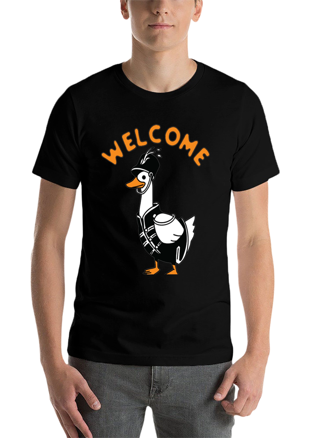 Black Welcome Duck Band T-Shirt view 7