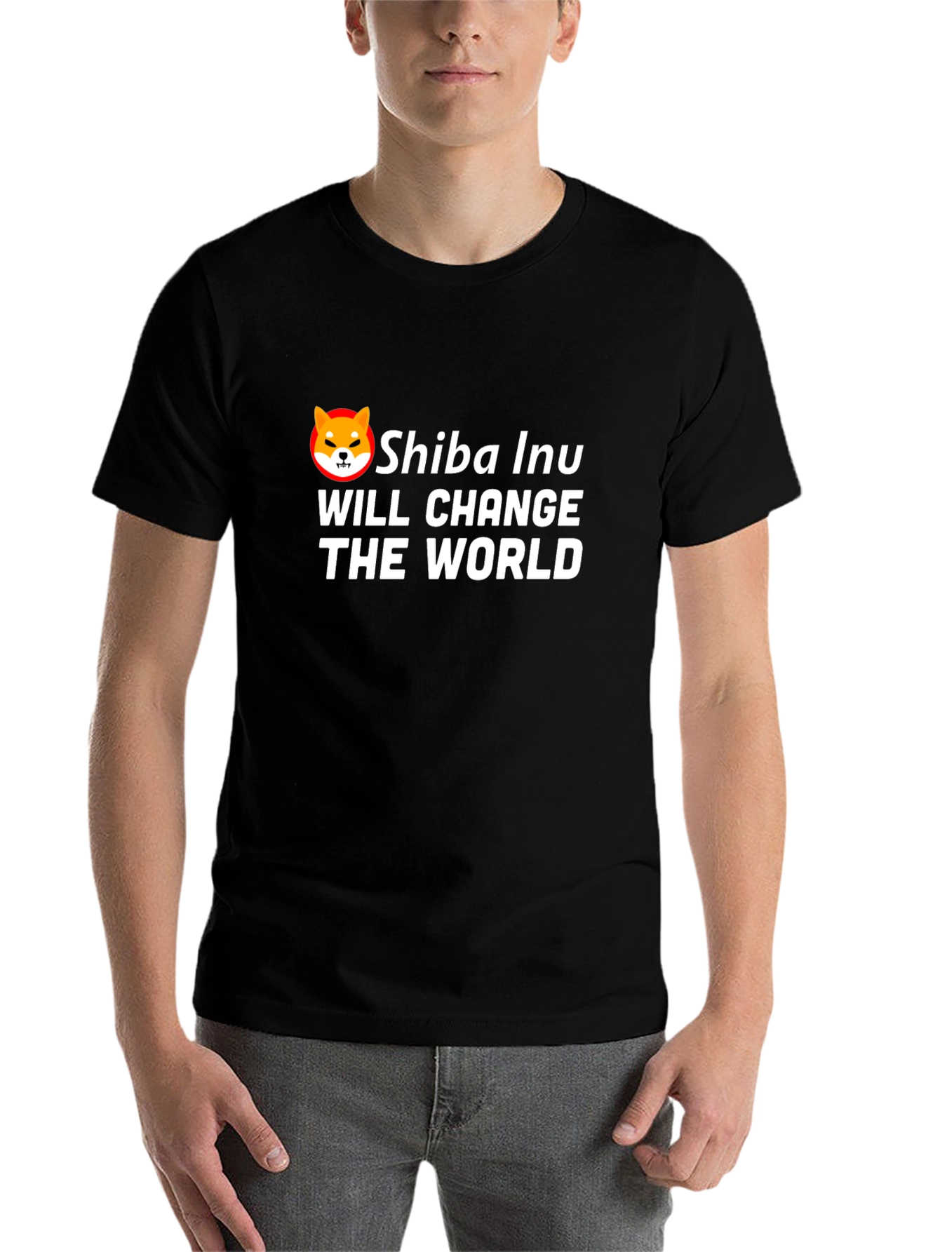 Black Shiba Inu Will Change The World Black T-Shirt view 7