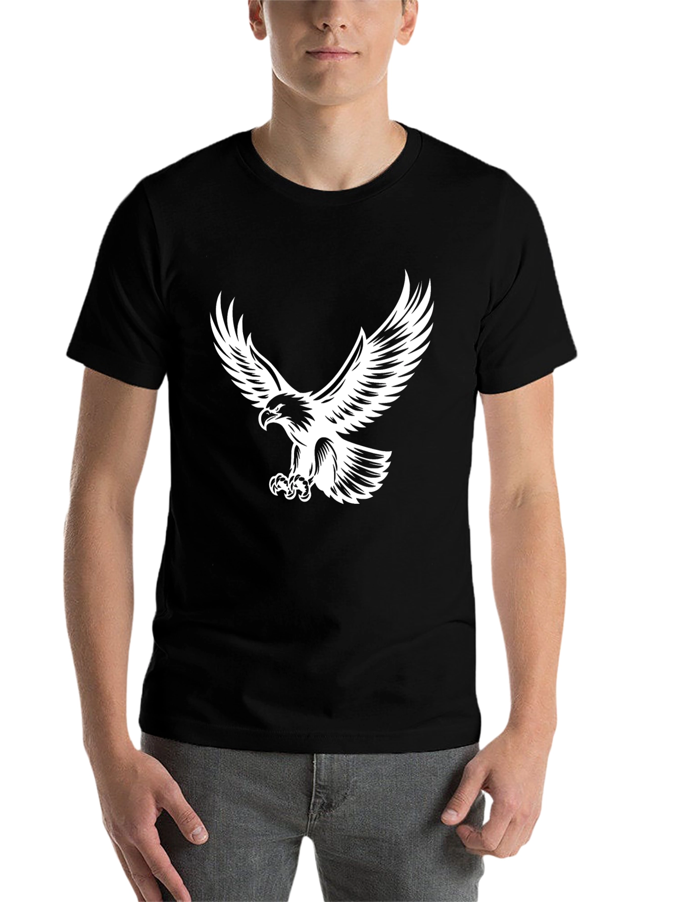 Black Black Eagle Graphic T-Shirt - Bold Style view 7