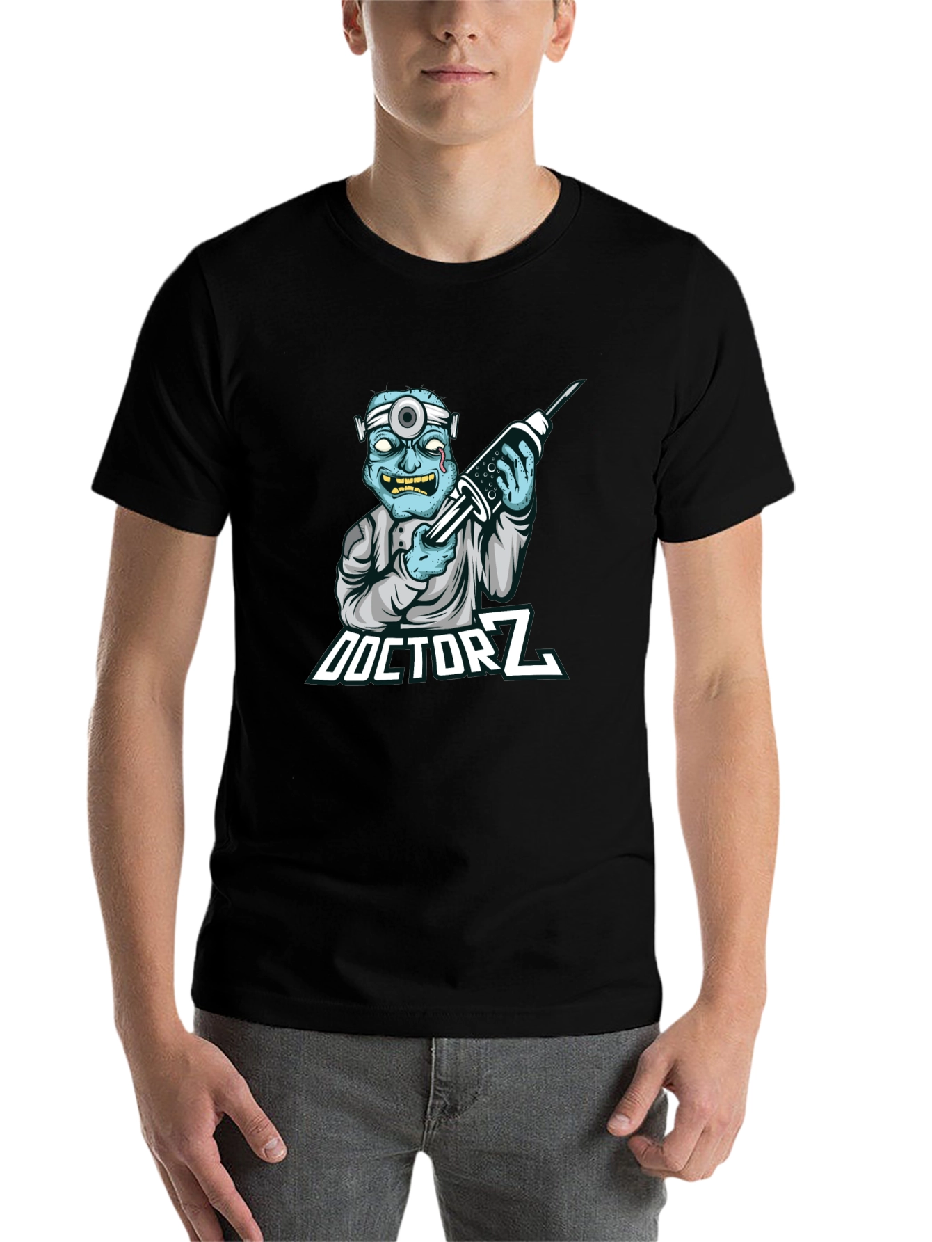 Black Doctor Z Zombie Graphic Tee - Unique & Edgy Design view 7