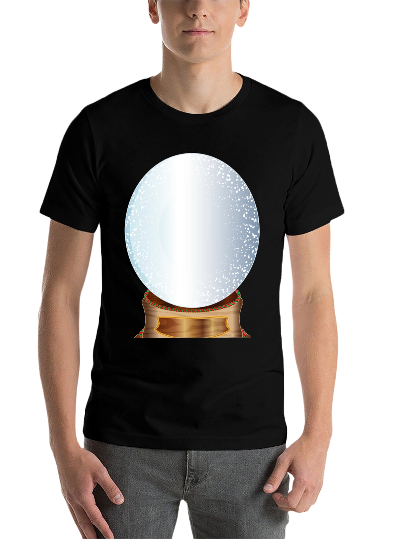 Black Snow Globe Graphic Tee - Holiday Fun! view 7