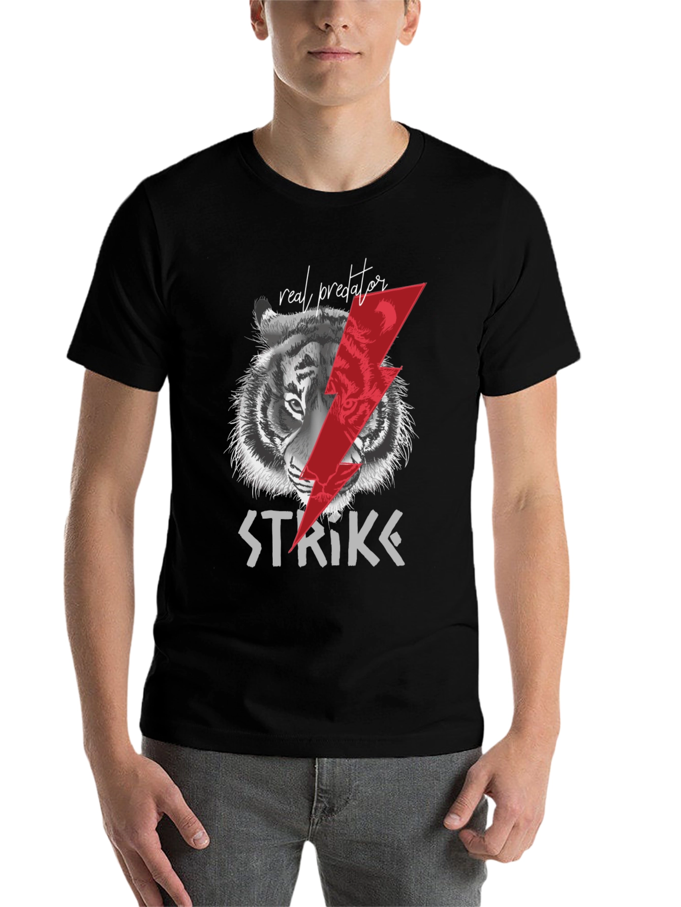 Black Strike Predator Graphic T-Shirt view 7