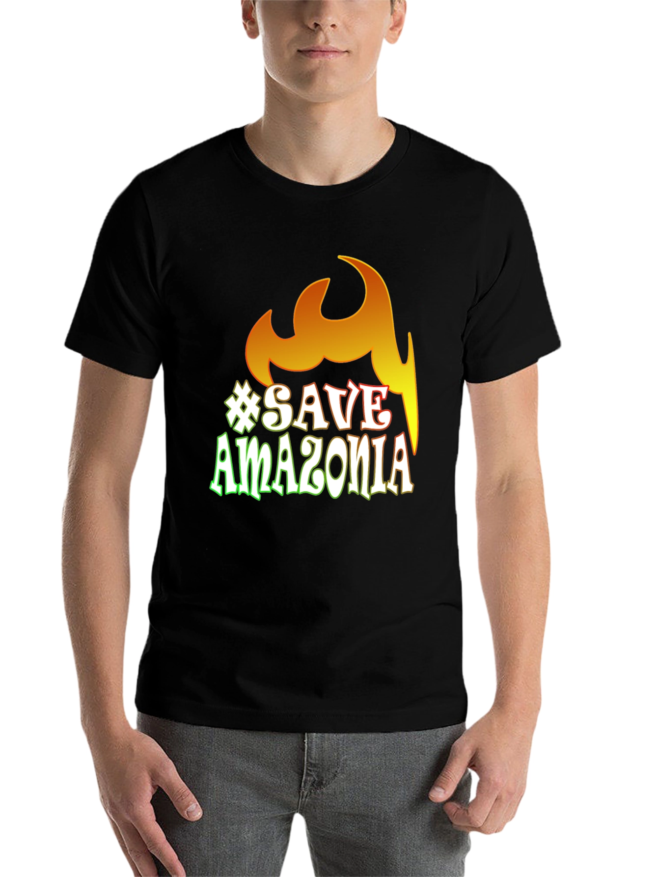 Black Save Amazonia Graphic Tee - Black T-Shirt view 7