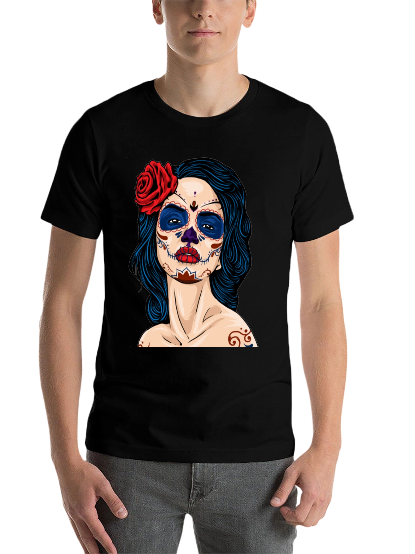 Black Day of the Dead T-Shirt view 7