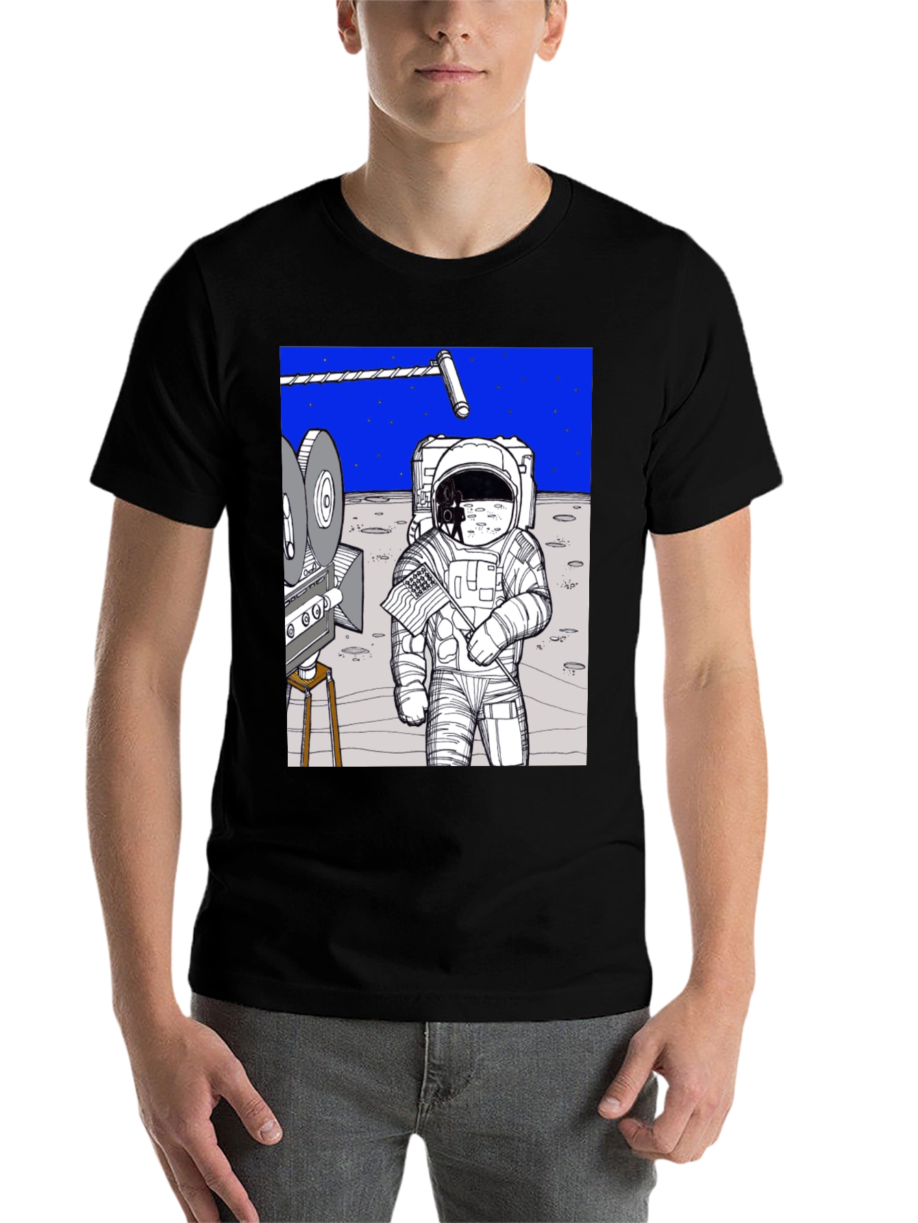 Black Conspiracy Moon Landing Tee view 7