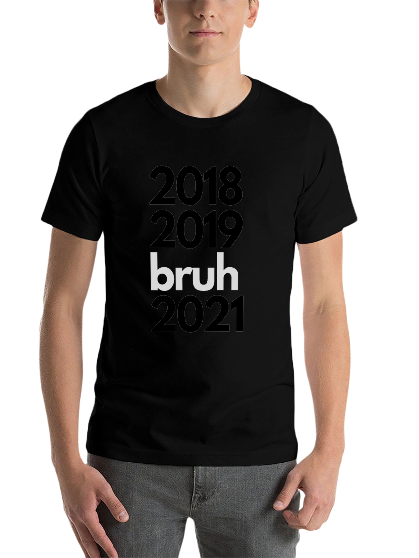 Black Bruh Funny Year T-Shirt view 7