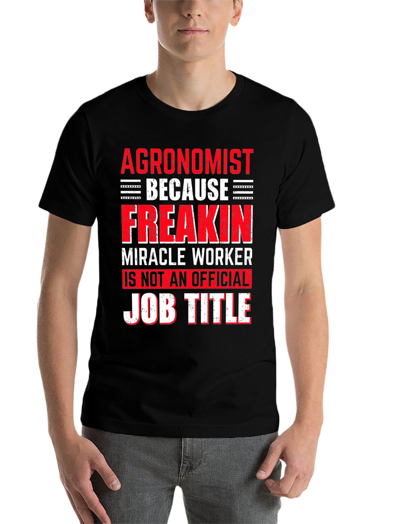 Black Agronomist T-Shirt Funny Job Title Graphic Tee view 7
