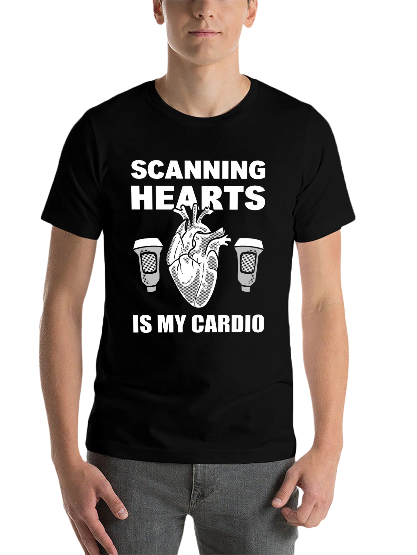 Scanning Hearts Is My Cardio Graphic Tee - 7