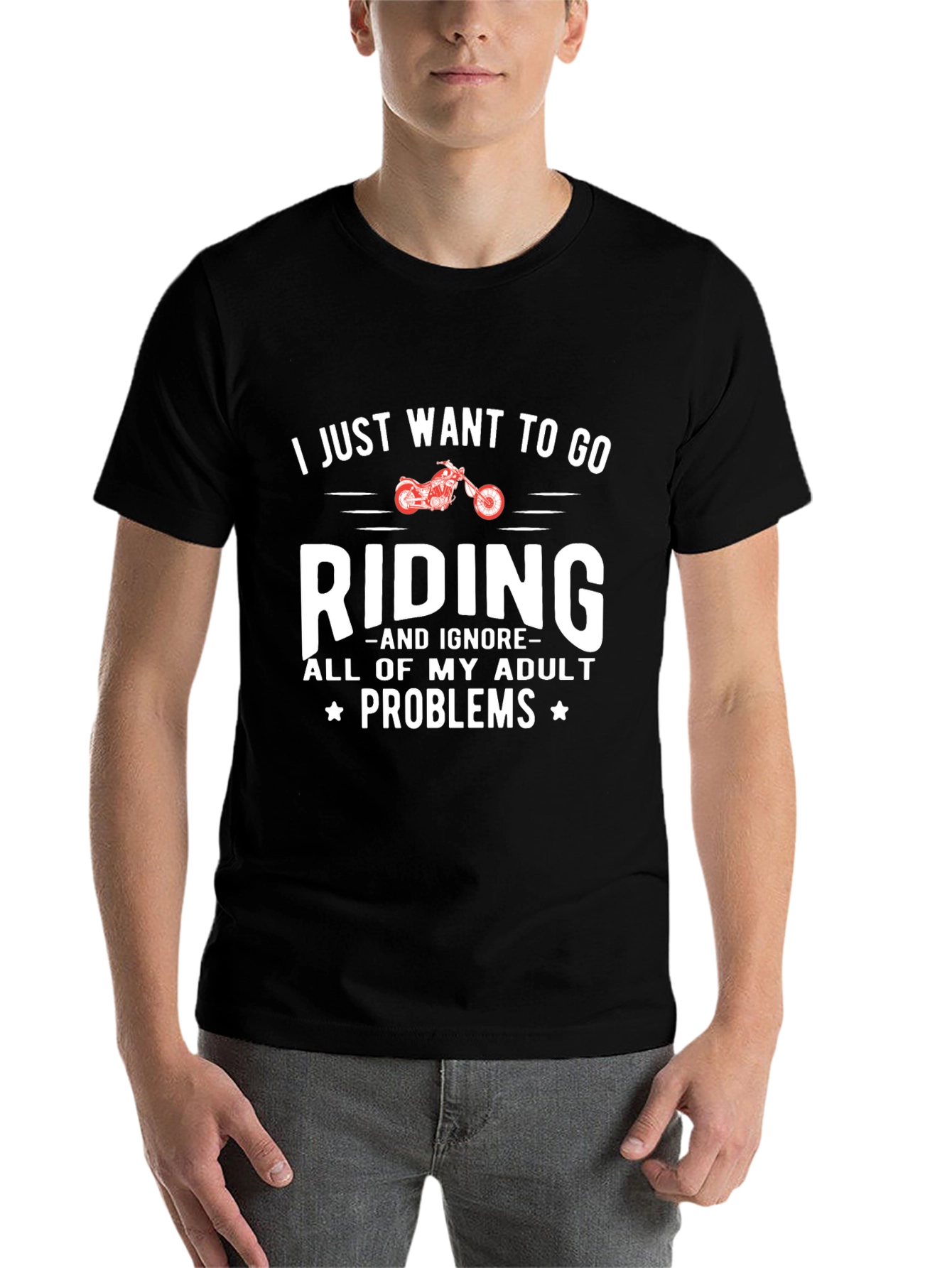 Ride Adult Problems Away Graphic T-Shirt - 7